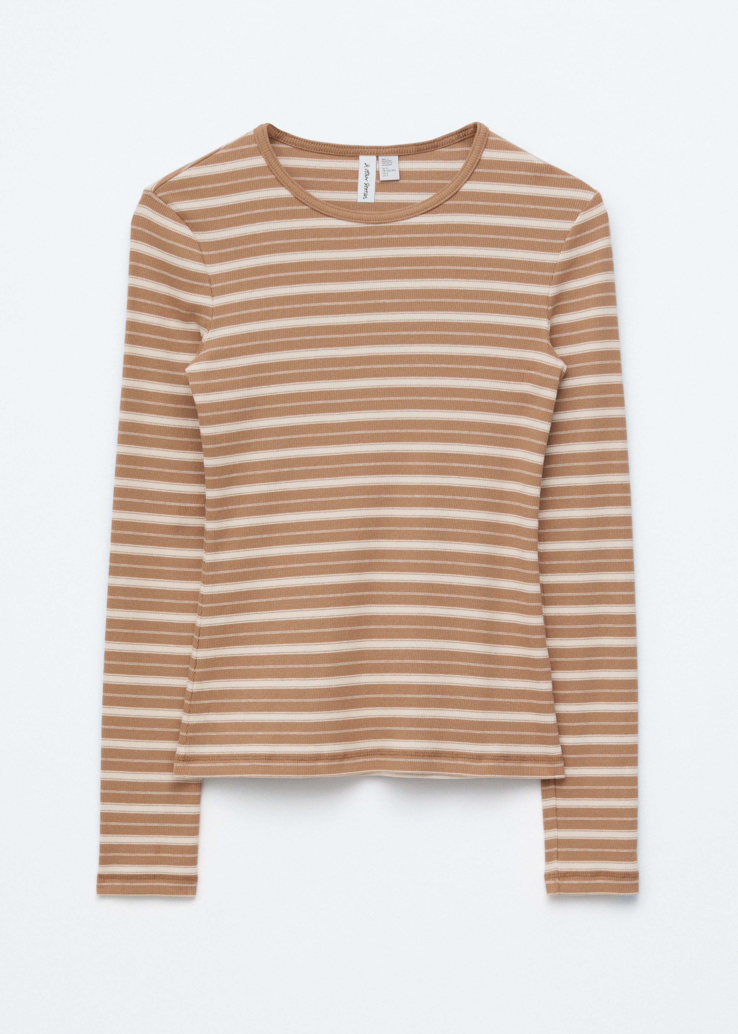 Striped Long-Sleeve Top - Cream/Brown Stripes - & Other Stories GB