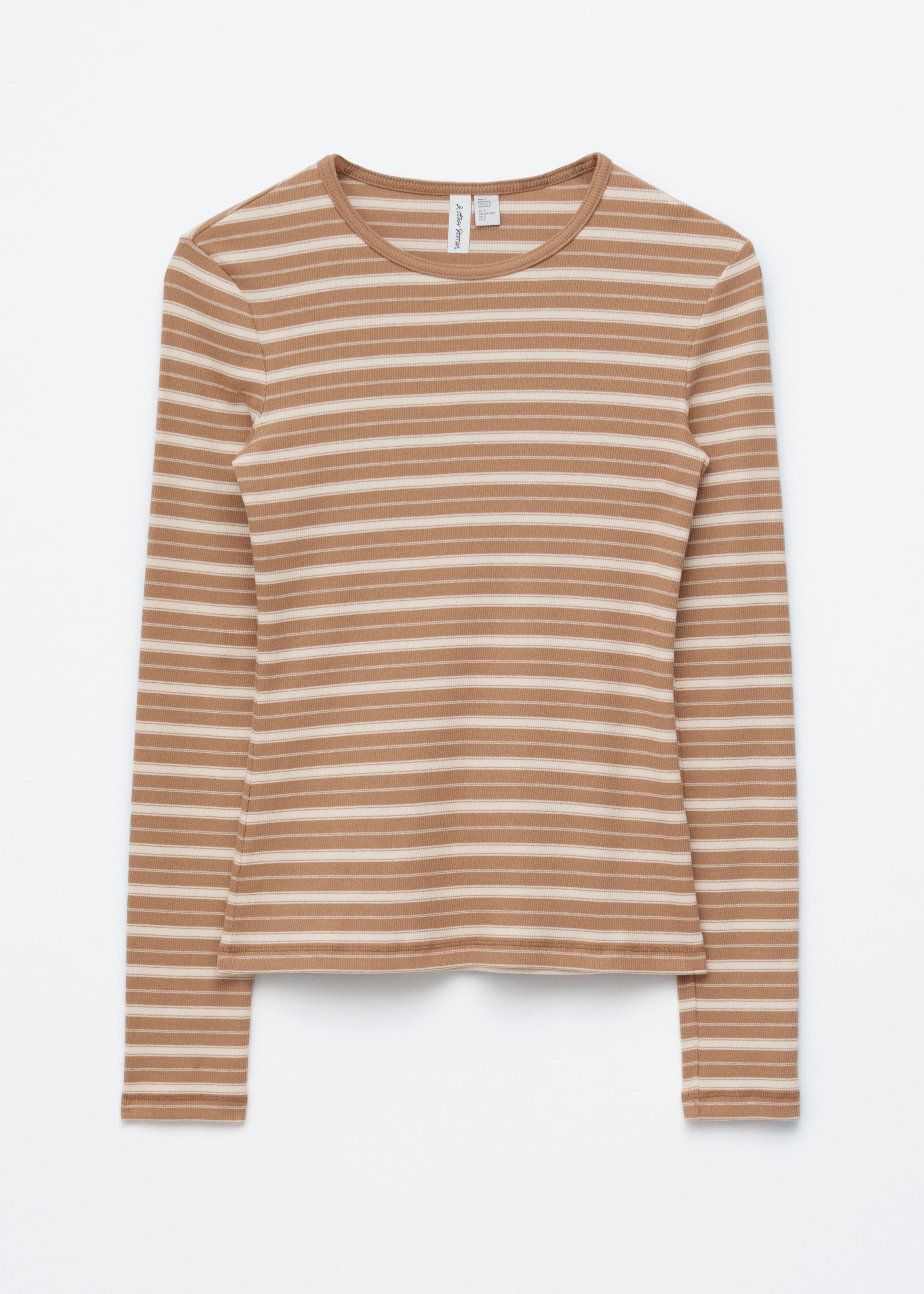 Image of Ribbed Long-Sleeve Top