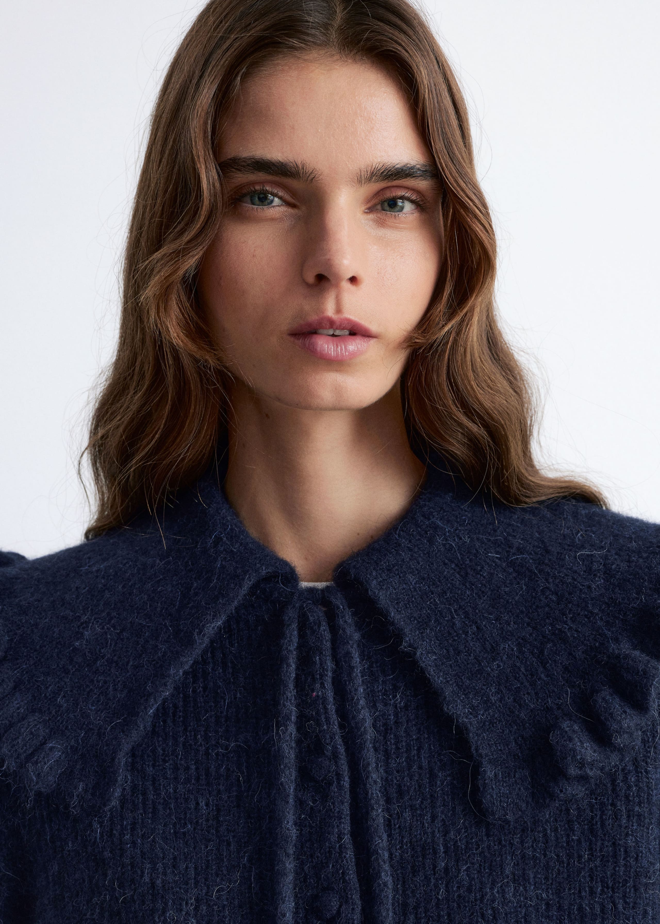 Image of Peter Pan-collar Cardigan