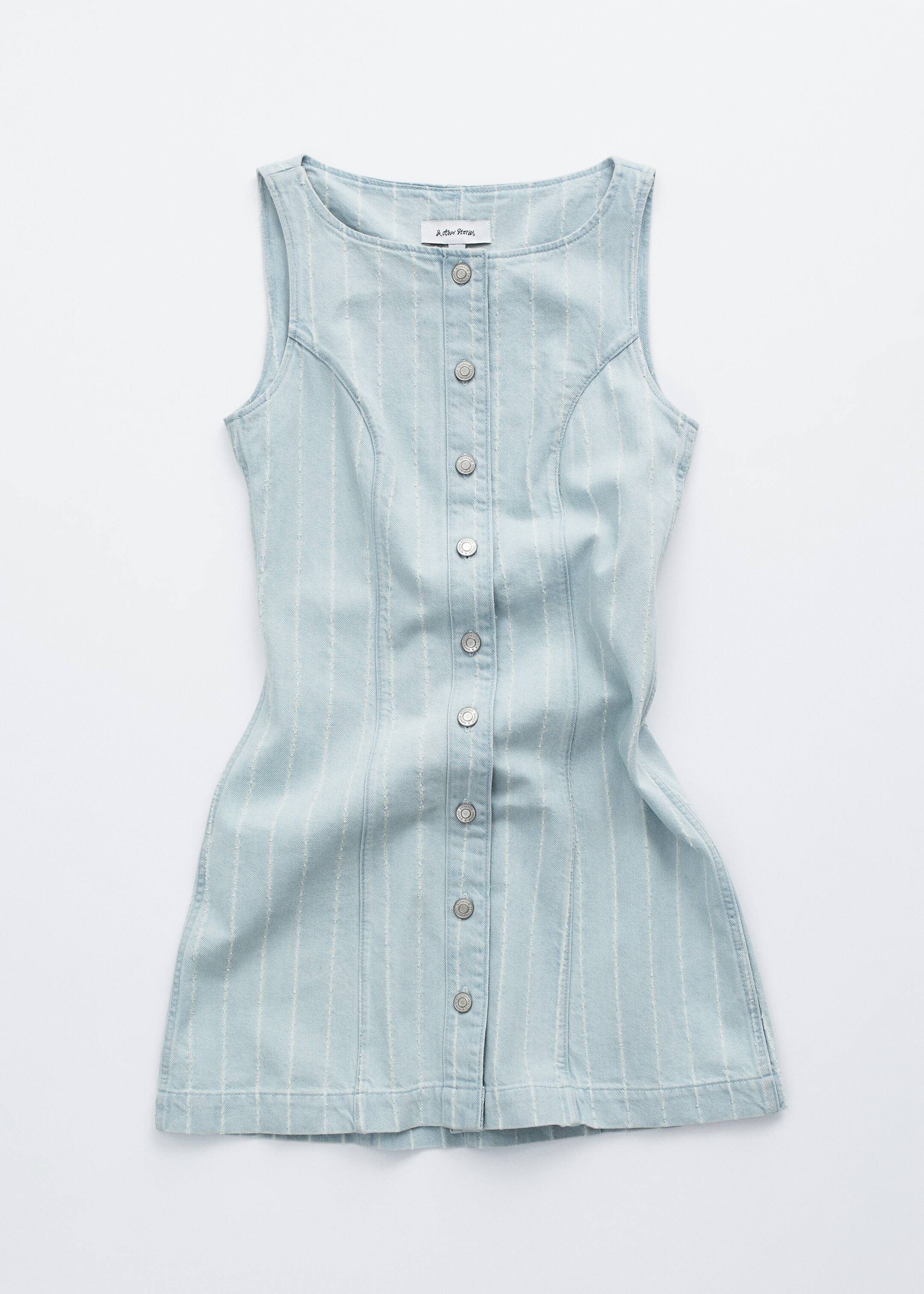 Größeres Bild anzeigen: Denim-Minikleid in A-Linie - Hellblau/Gestreift - Ladies | H&M AT 8