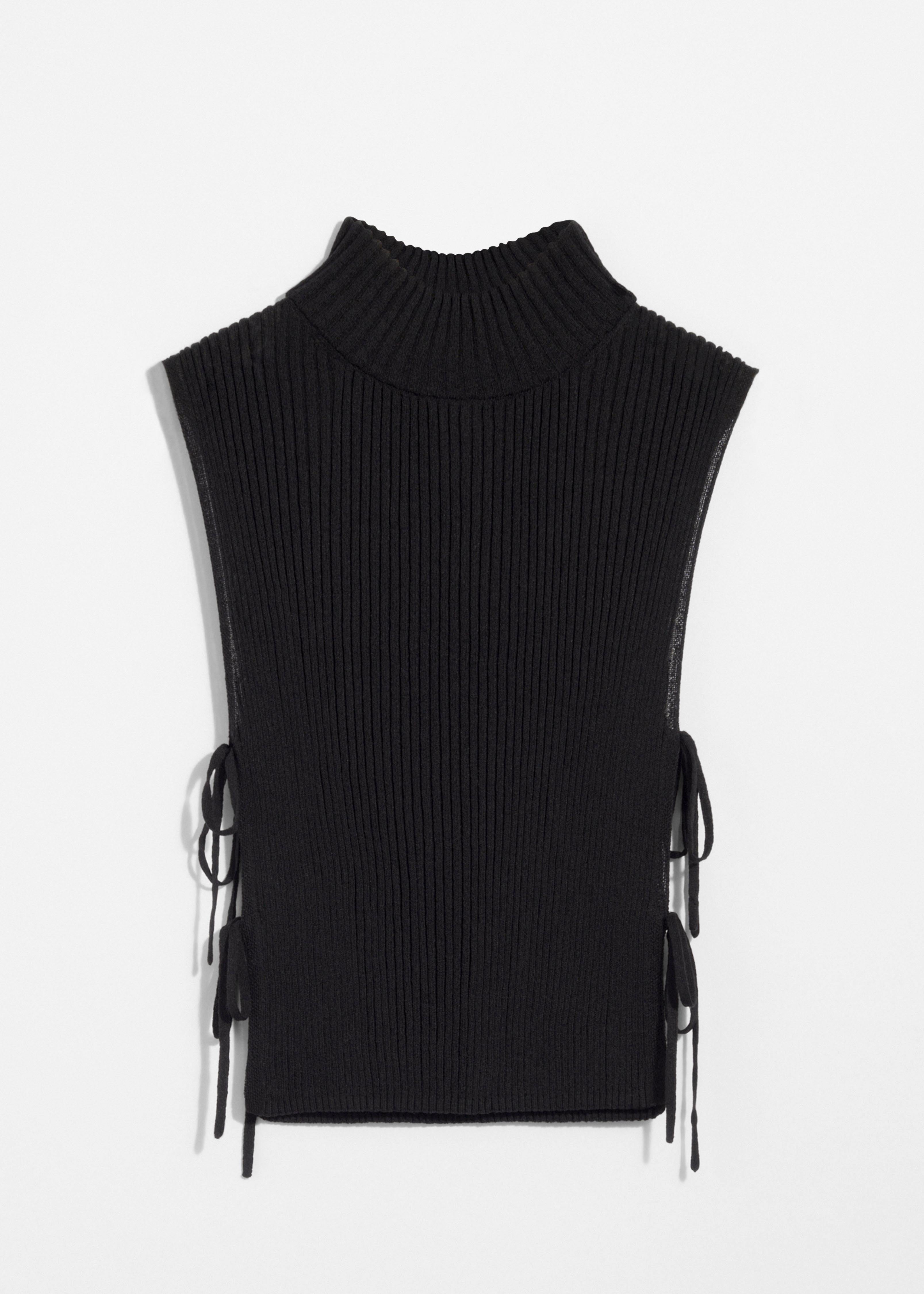 Läpikuultava kauluriliivi - Musta