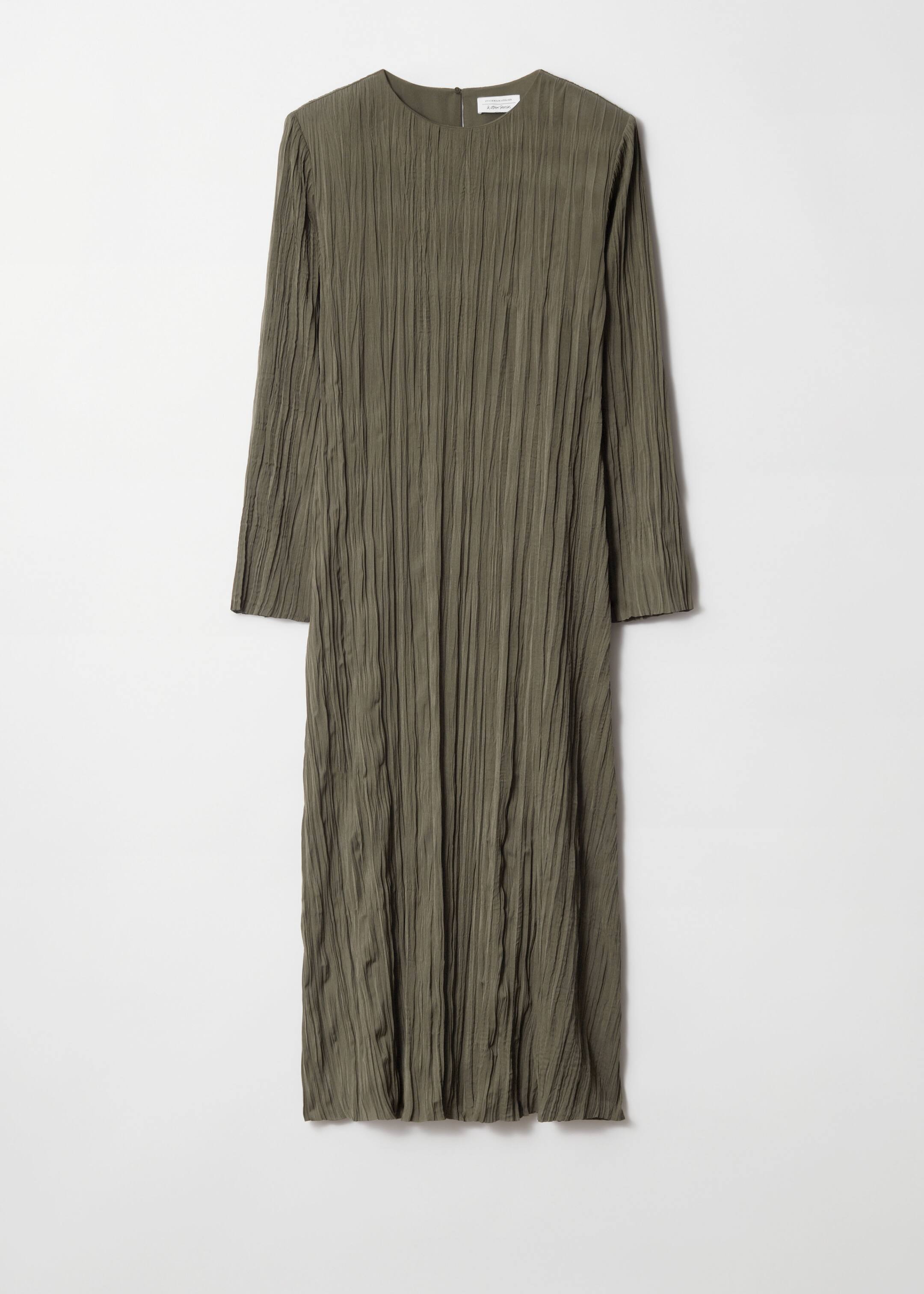 Größeres Bild ansehen: Midikleid in Knitteroptik - Khaki - Ladies | H&M DE 1
