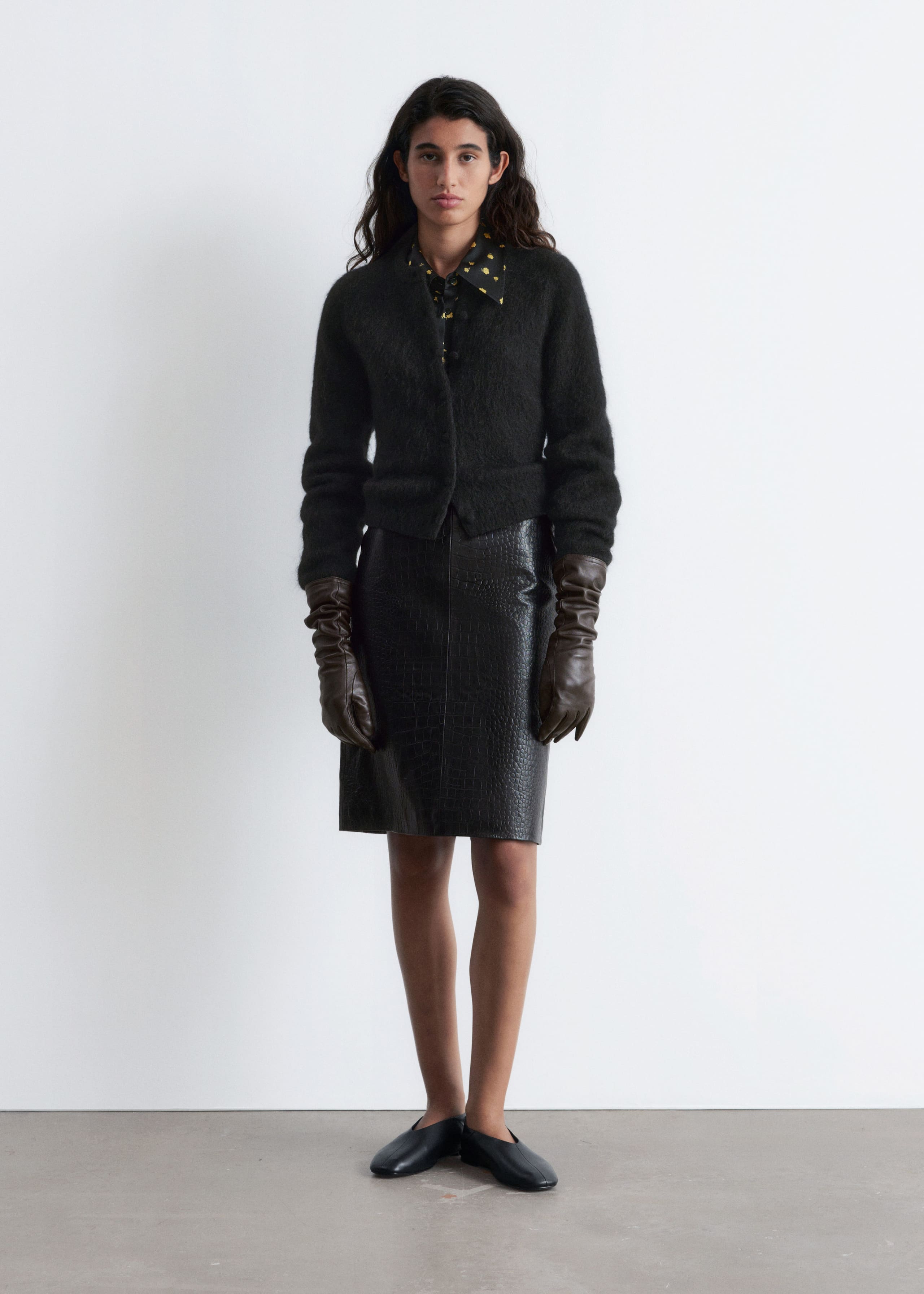Image of Strickjacke mit gebürsteter Textur