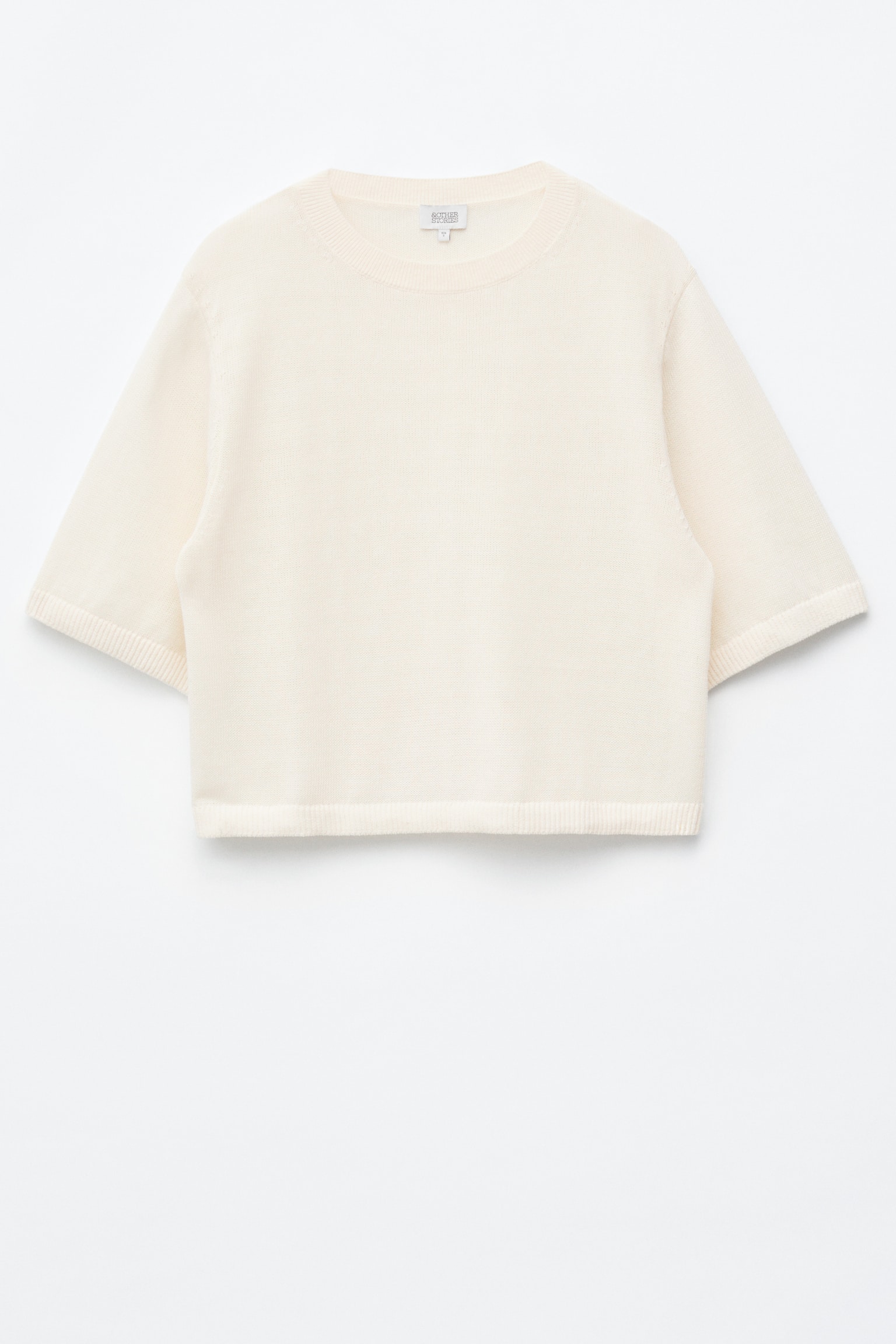 T-shirt en maille de coton - Écru/Jaune/Turquoise clair - 1