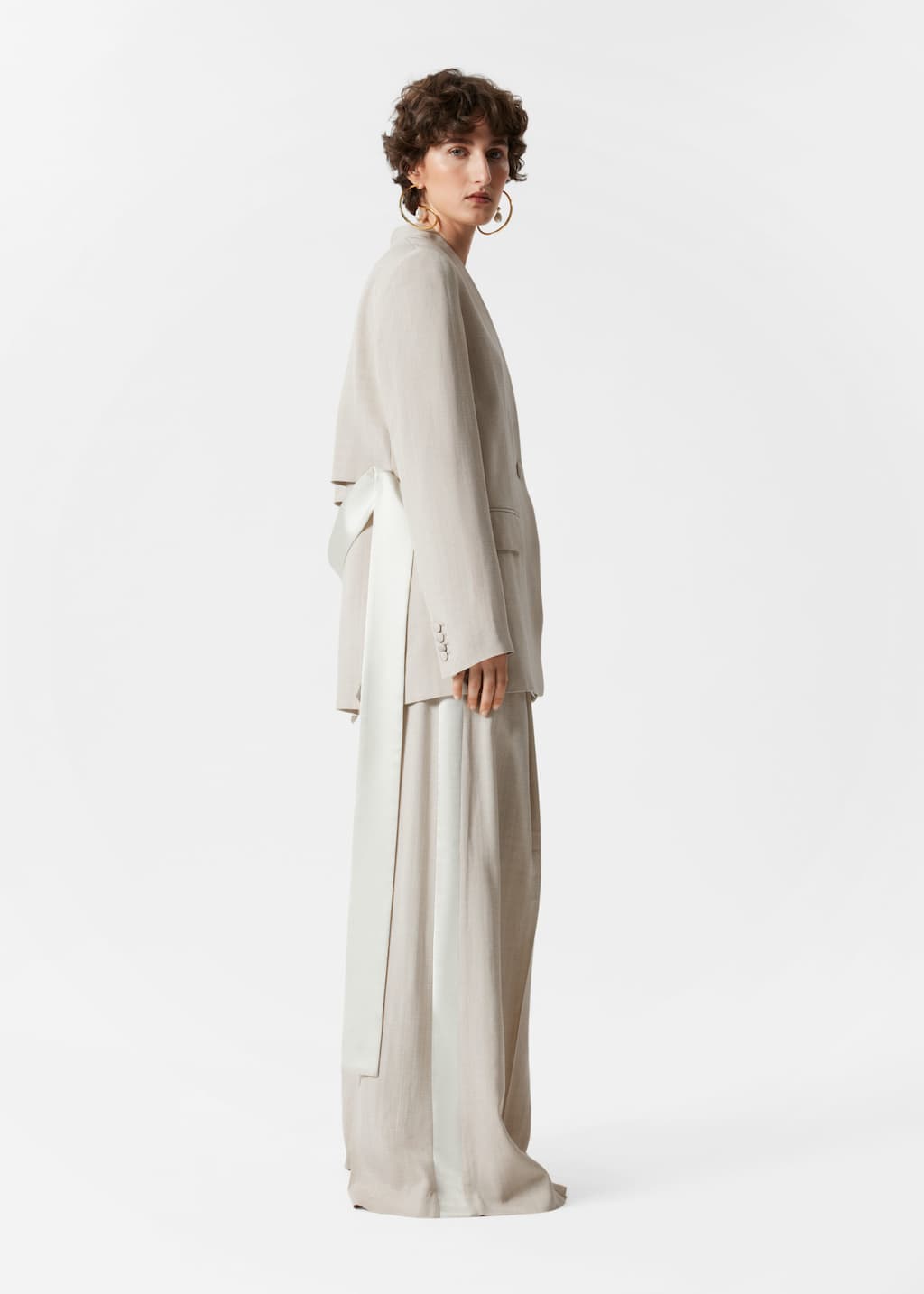 Image of Wide Press-Crease Trousers