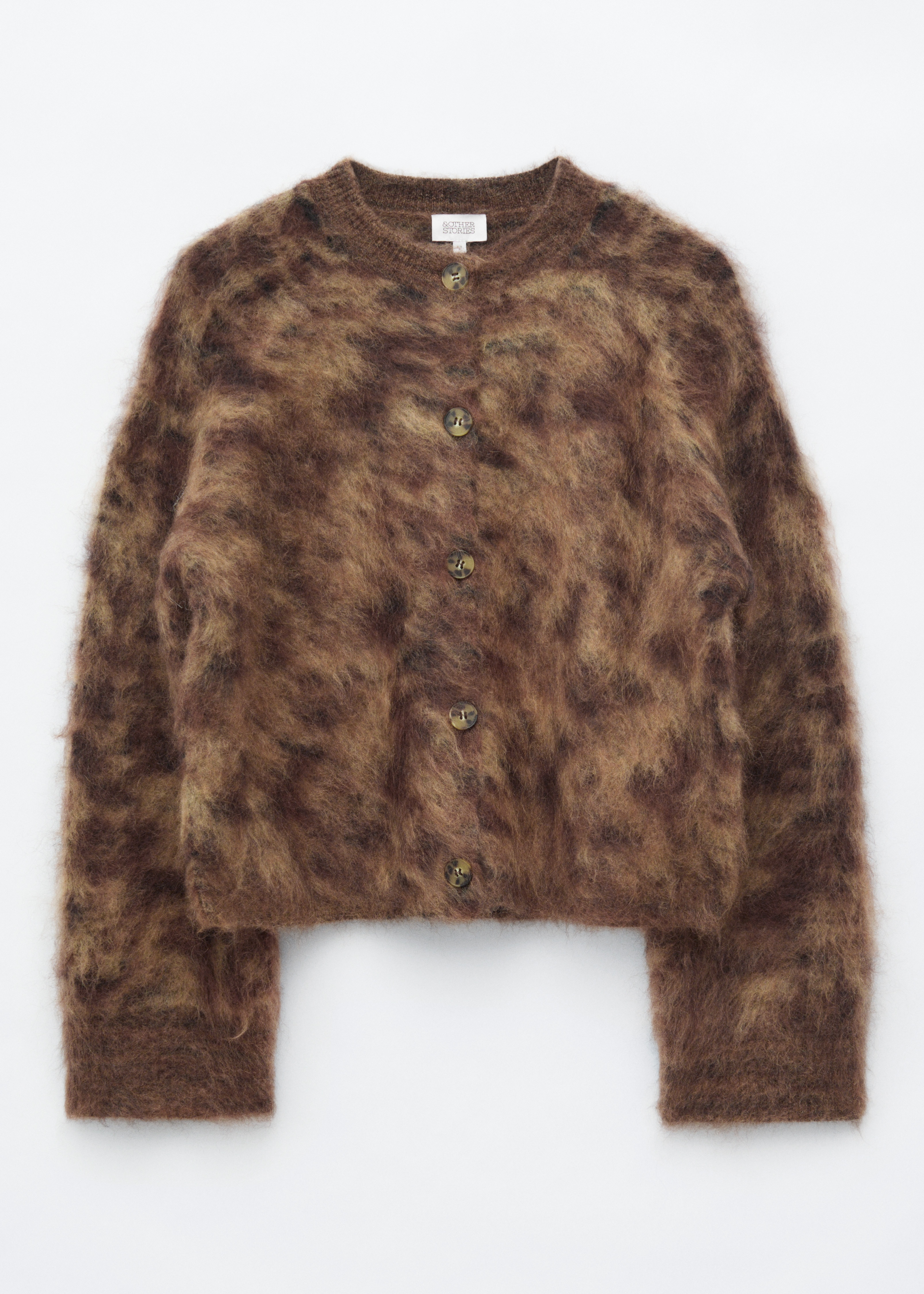 Vest van een mohairmix - Donkerbeige