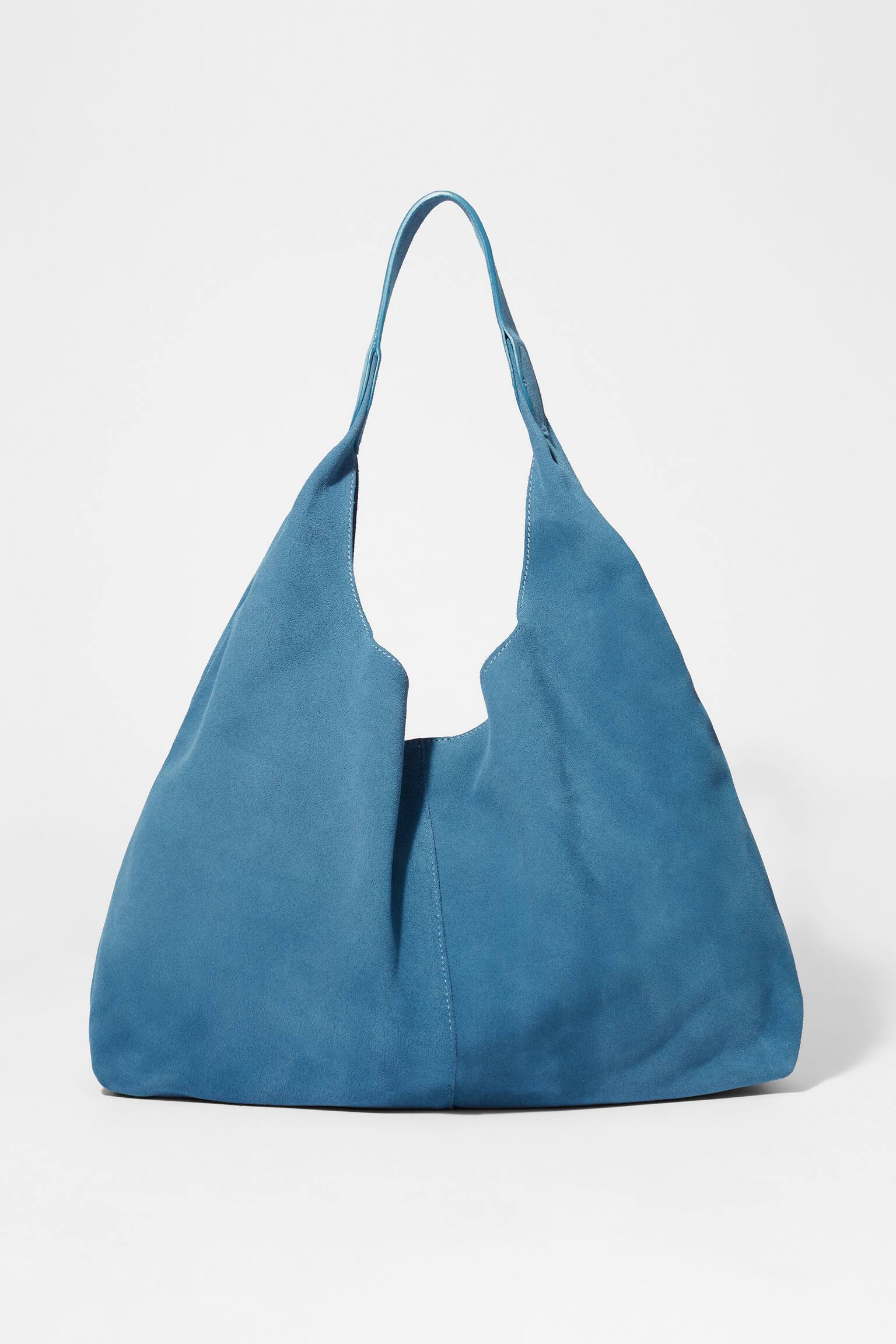 Stor totebag - Blå/Brun/Mørkegrå/Smaragdgrøn - 1