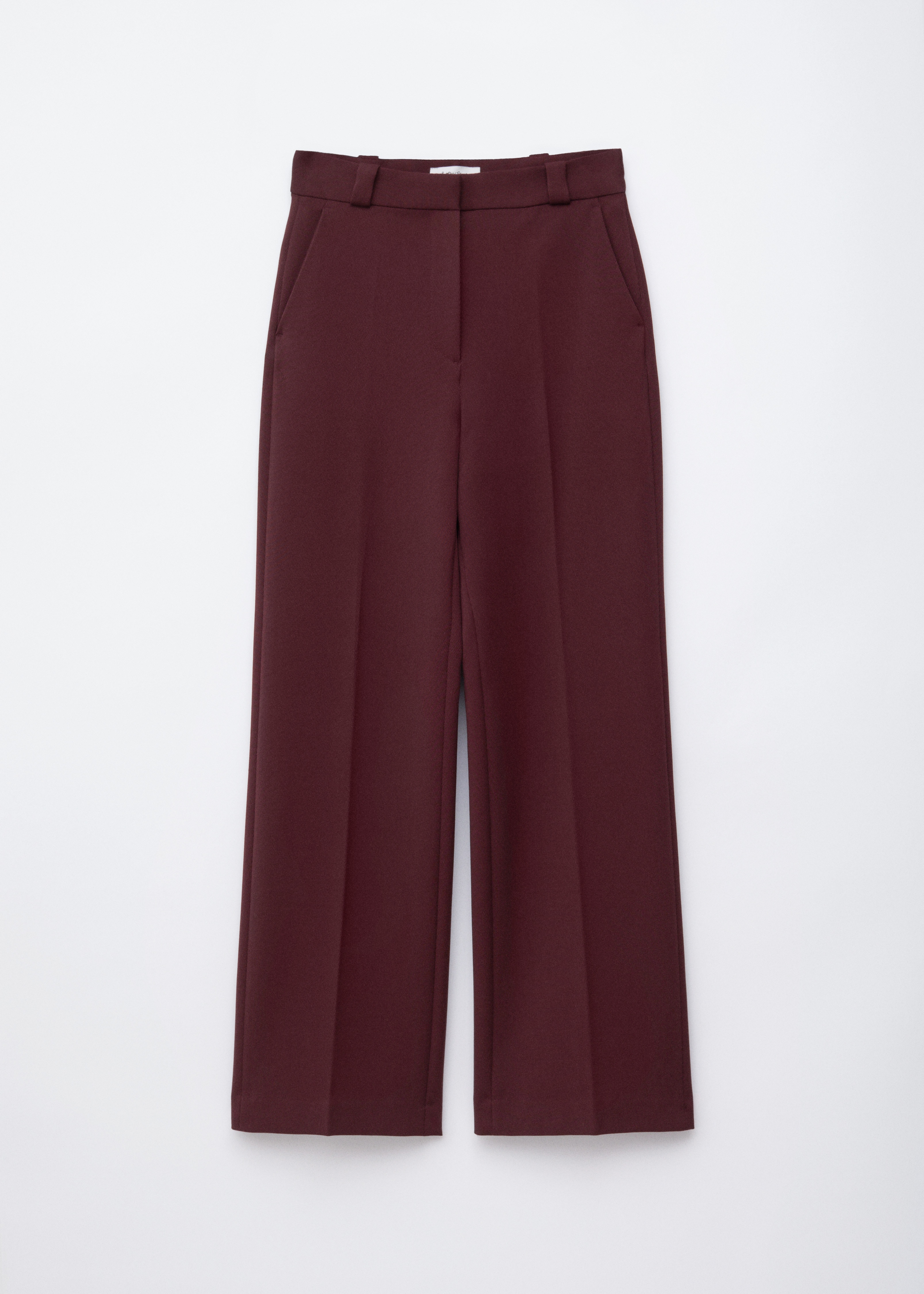 Wide Press-Crease Trousers - Rosso scuro/Blu navy/Marrone scuro/Nero/Crema/Kaki