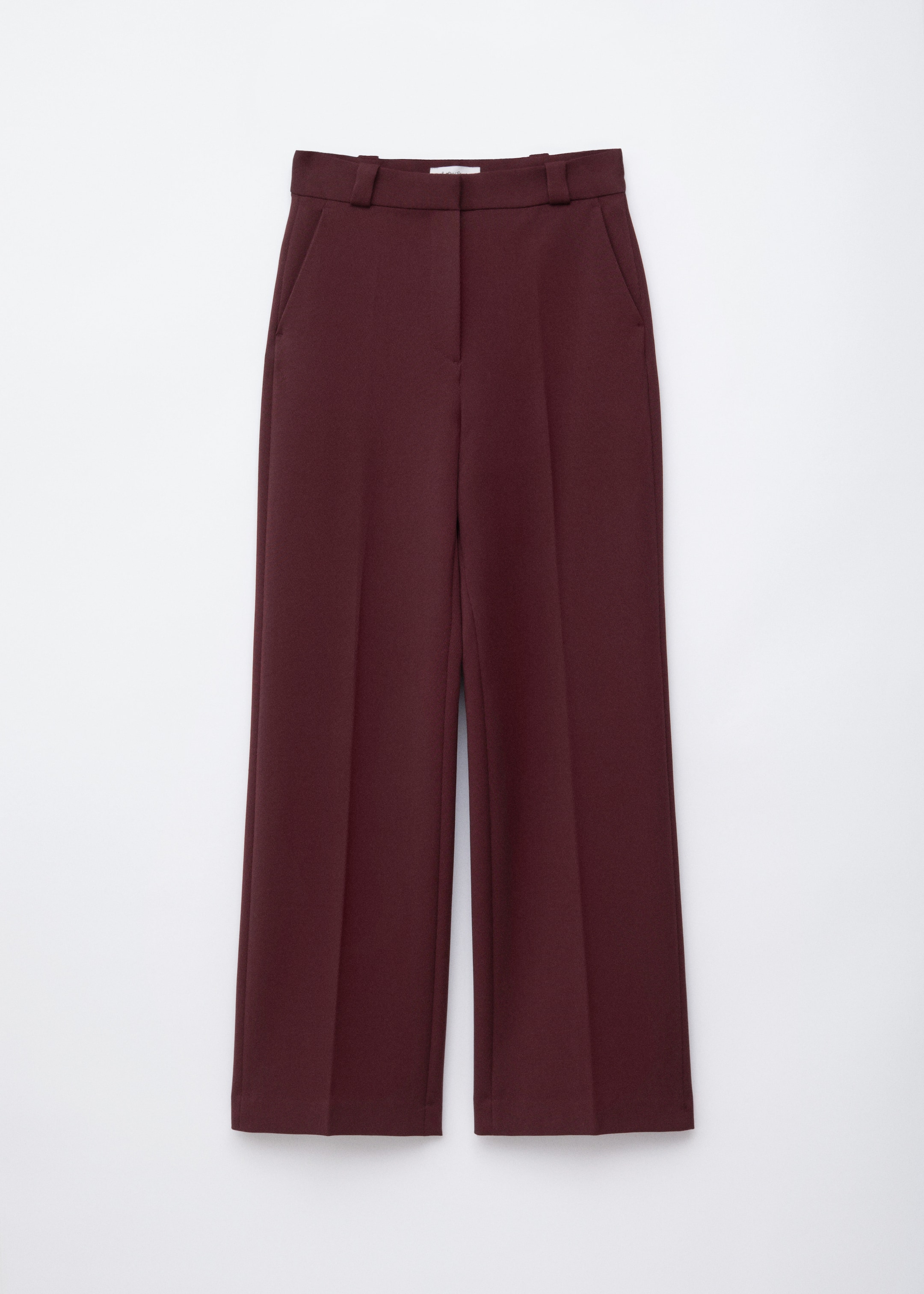 Agrandir l'image: Pantalon large à plis marqués - Rouge foncé - FEMME | H&M FR 6