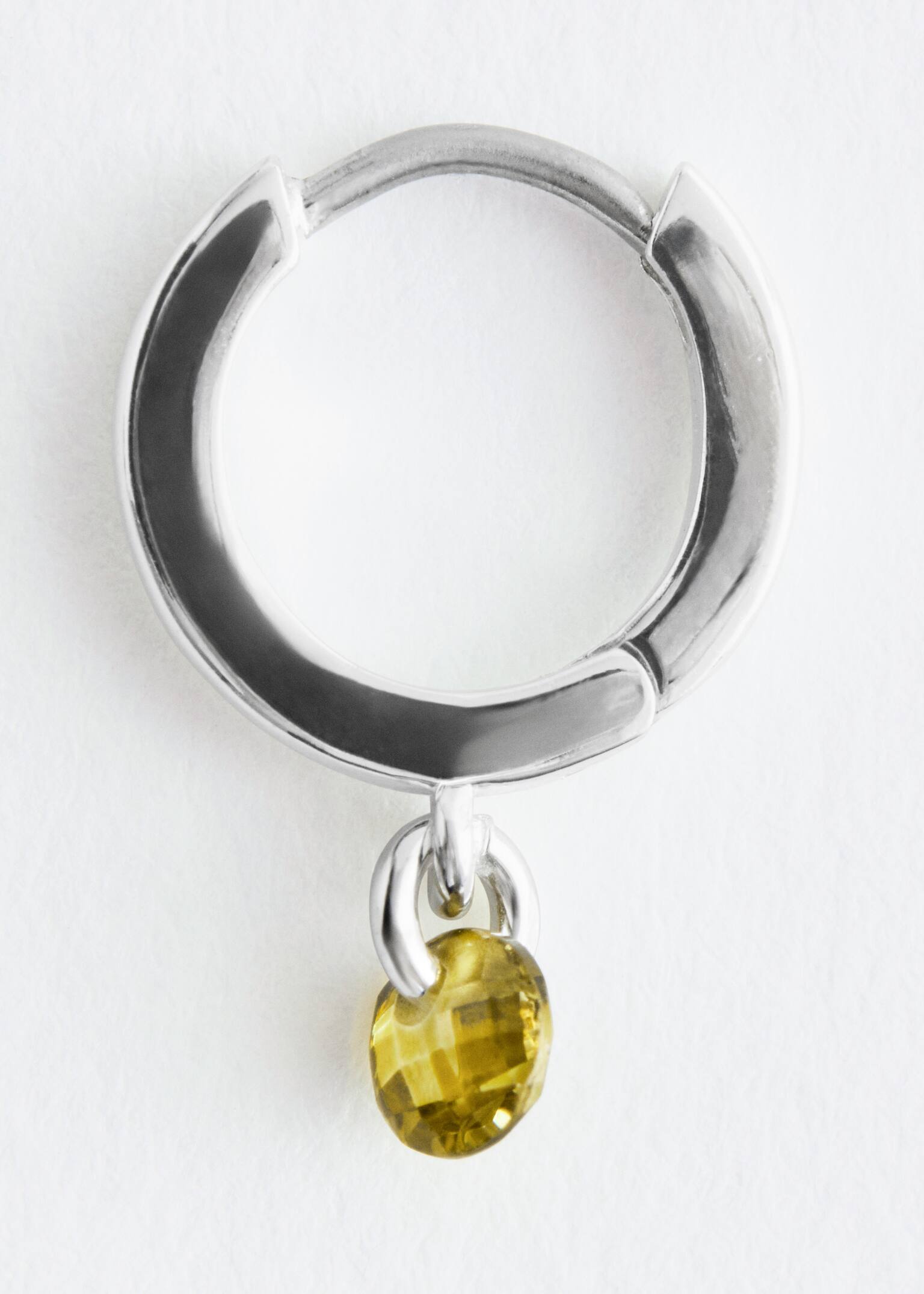 Crystal Hoop Earrings Set - Argintiu/Verde Kaki/Auriu/Violet - 3
