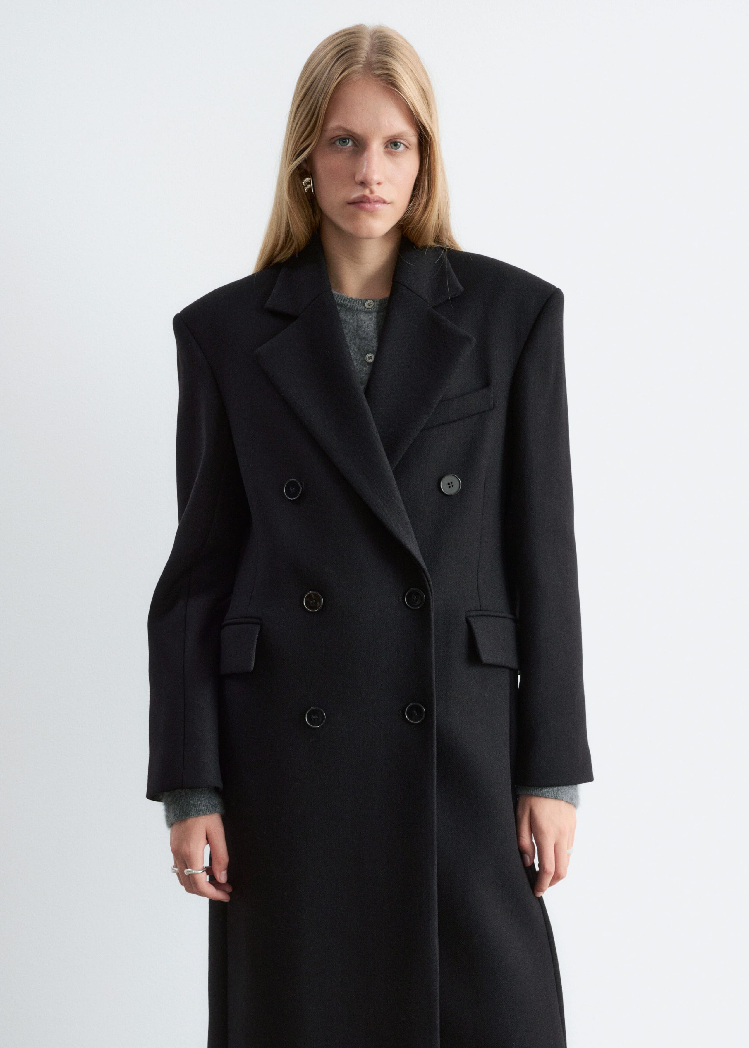 Long Wool Coat - Brown - Lookbook