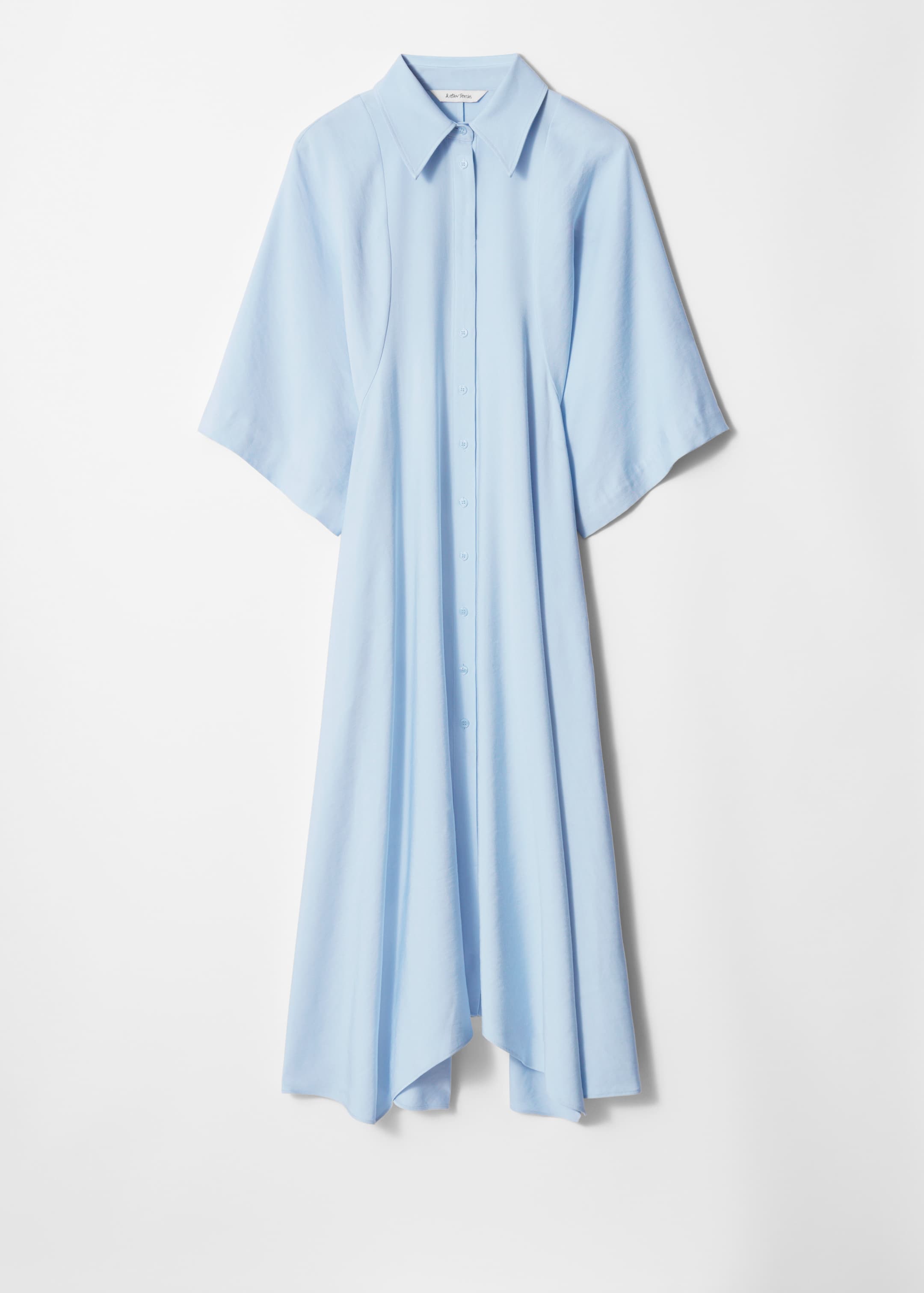 Προβολή μεγαλύτερης εικόνας: Midi Shirt Dress - Light Blue - Ladies | H&M GR 4