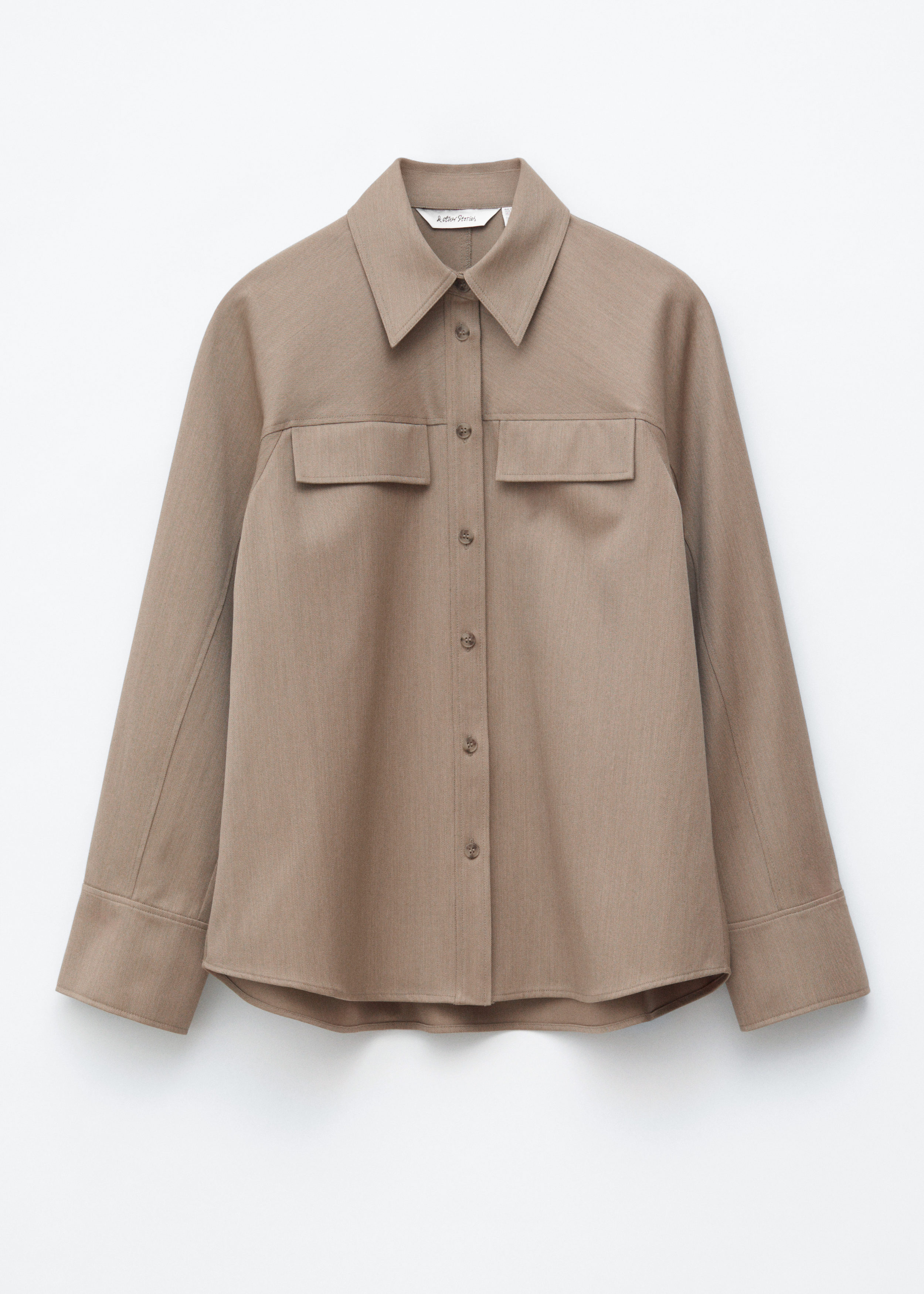 Structured wool-cotton shirt