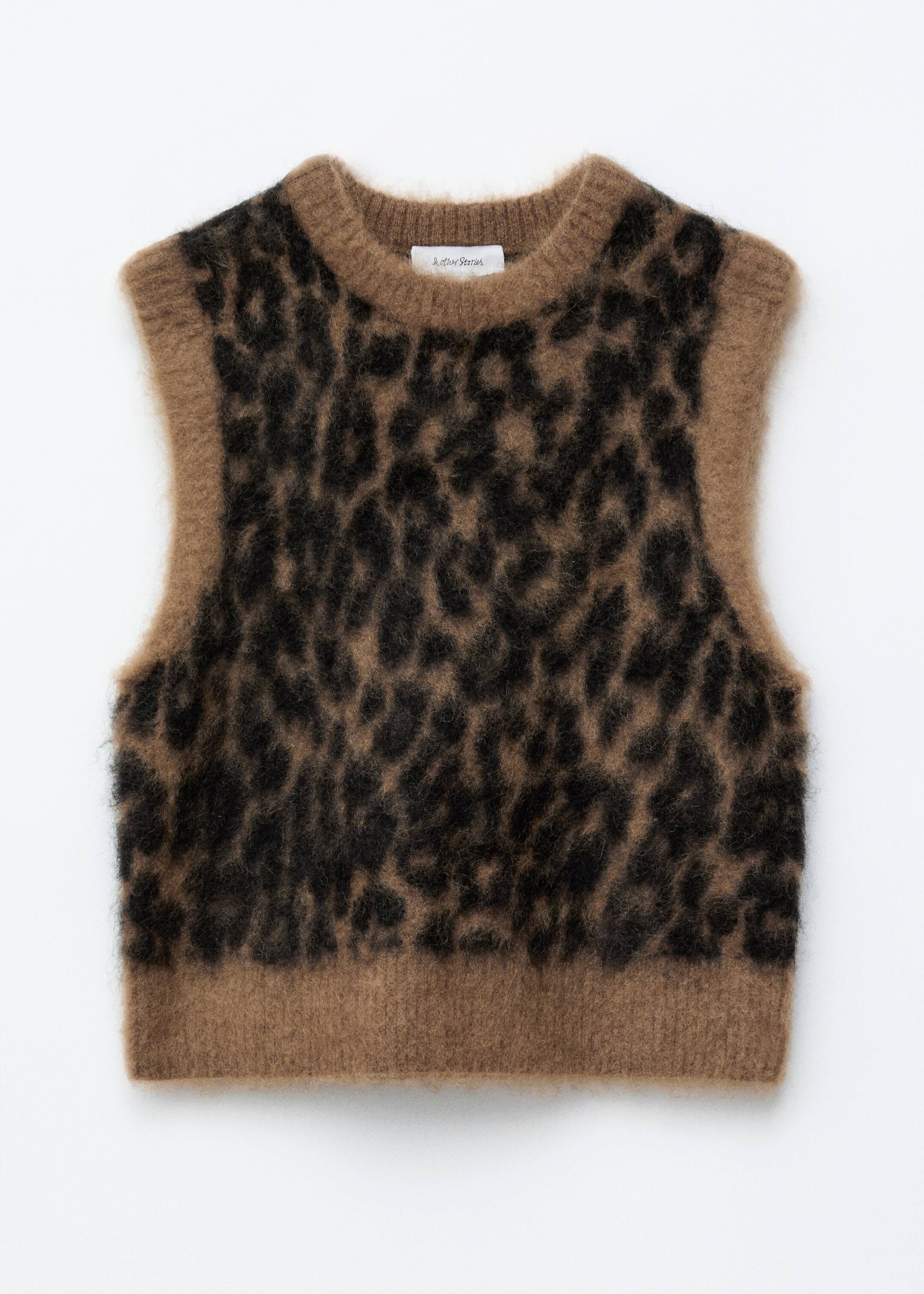 Visualizza immagine più grande: Gilet in misto mohair spazzolato - Marrone con stampa leopardata - DONNA | H&M IT 6