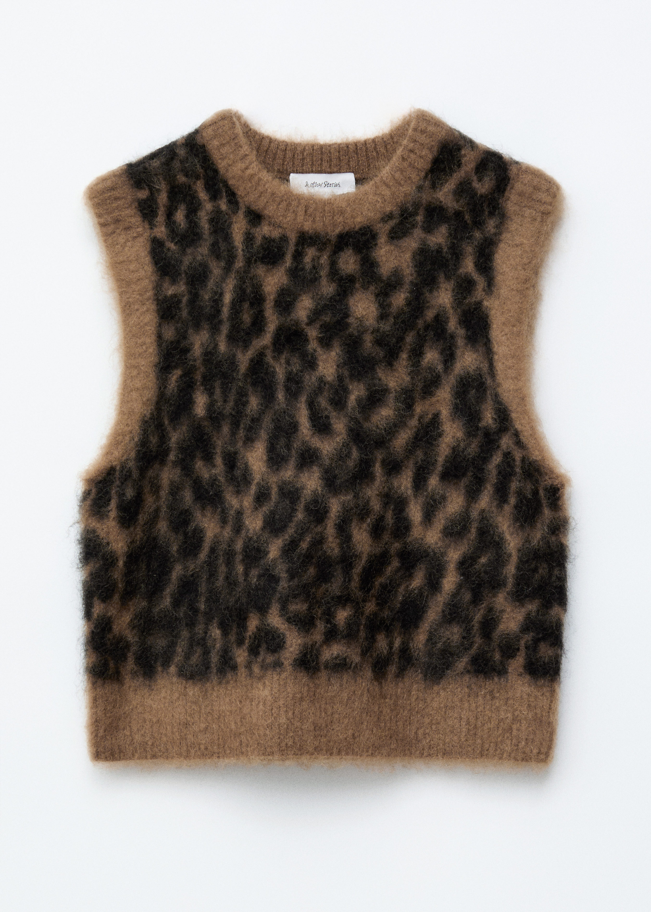 Mohair-Blend Leopard Vest - Brown Leopard Print - & Other Stories GB