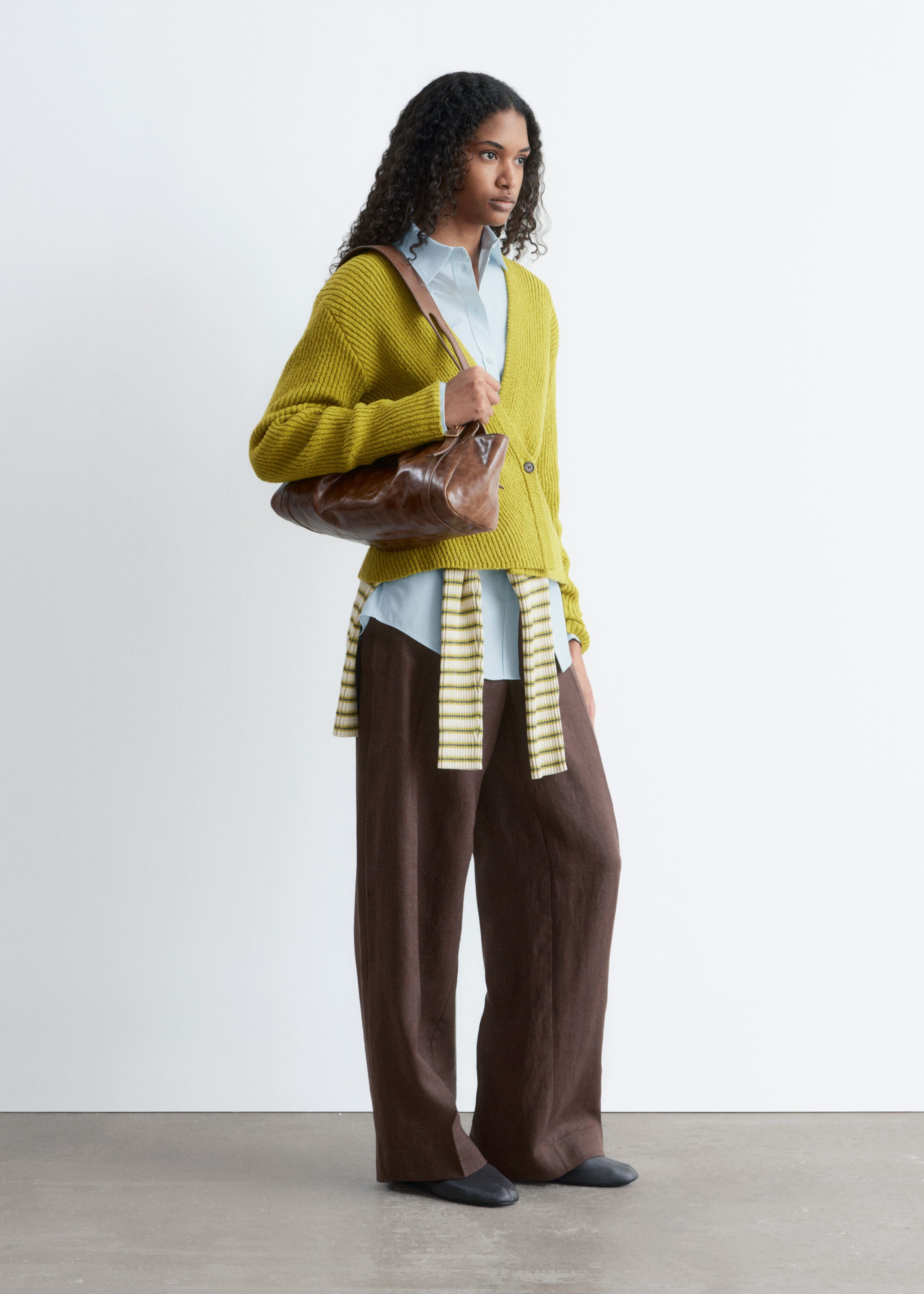 Image of Ribbed Cotton Cardigan