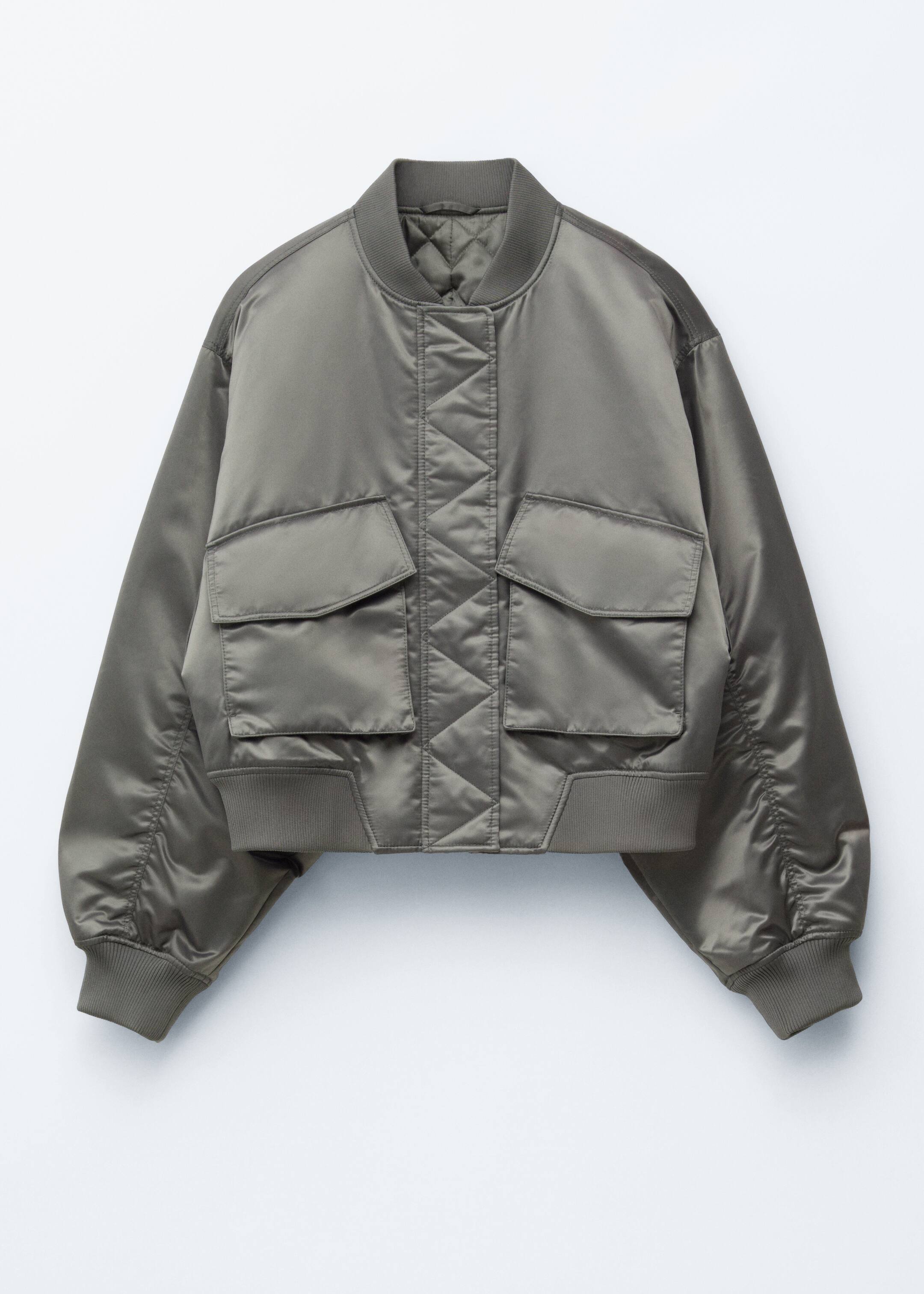 Nagyobb kép megtekintése: Padded Bomber Jacket - Dark grey - NŐI | H&M HU 7