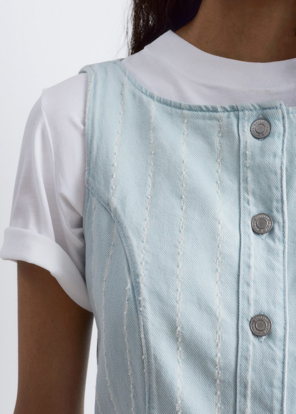 Image of A-Line Denim Mini Dress