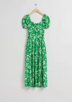 Bright Green Floral Print