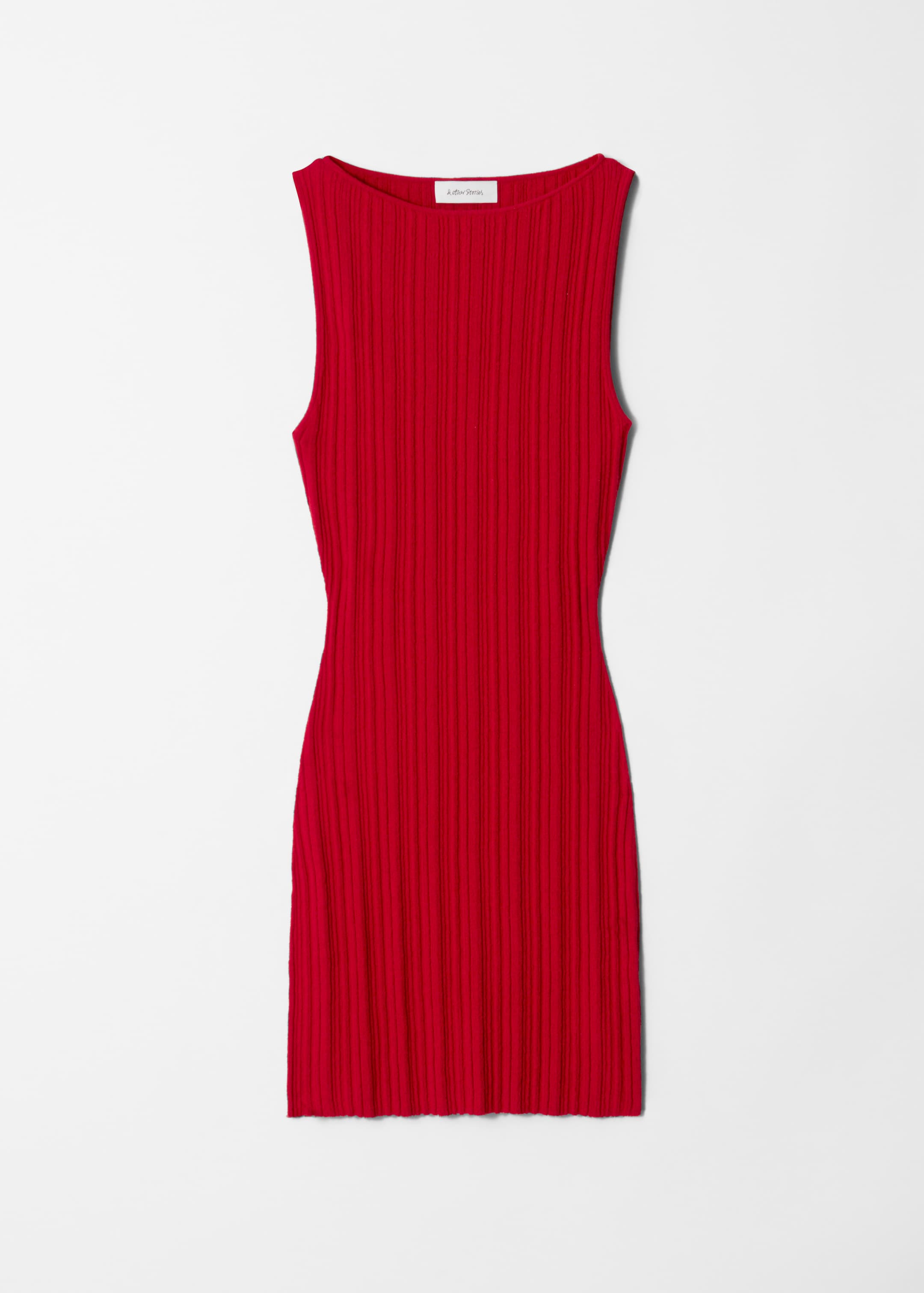 Se større billede: Strikket bodycon-minikjole - Mørkerød - DAME | H&M DK 5