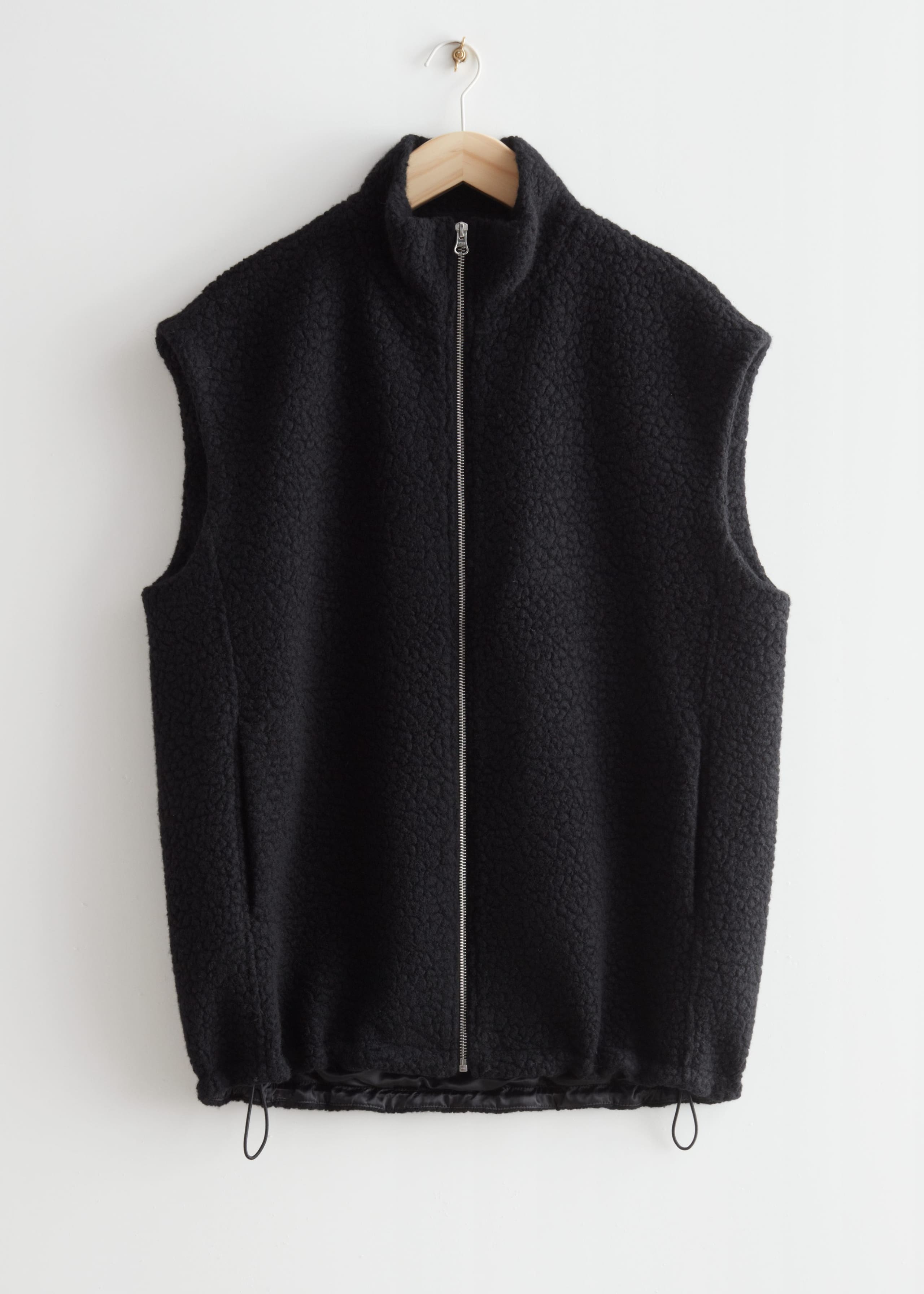 Bouclé Zip Vest - Beige - Still Life