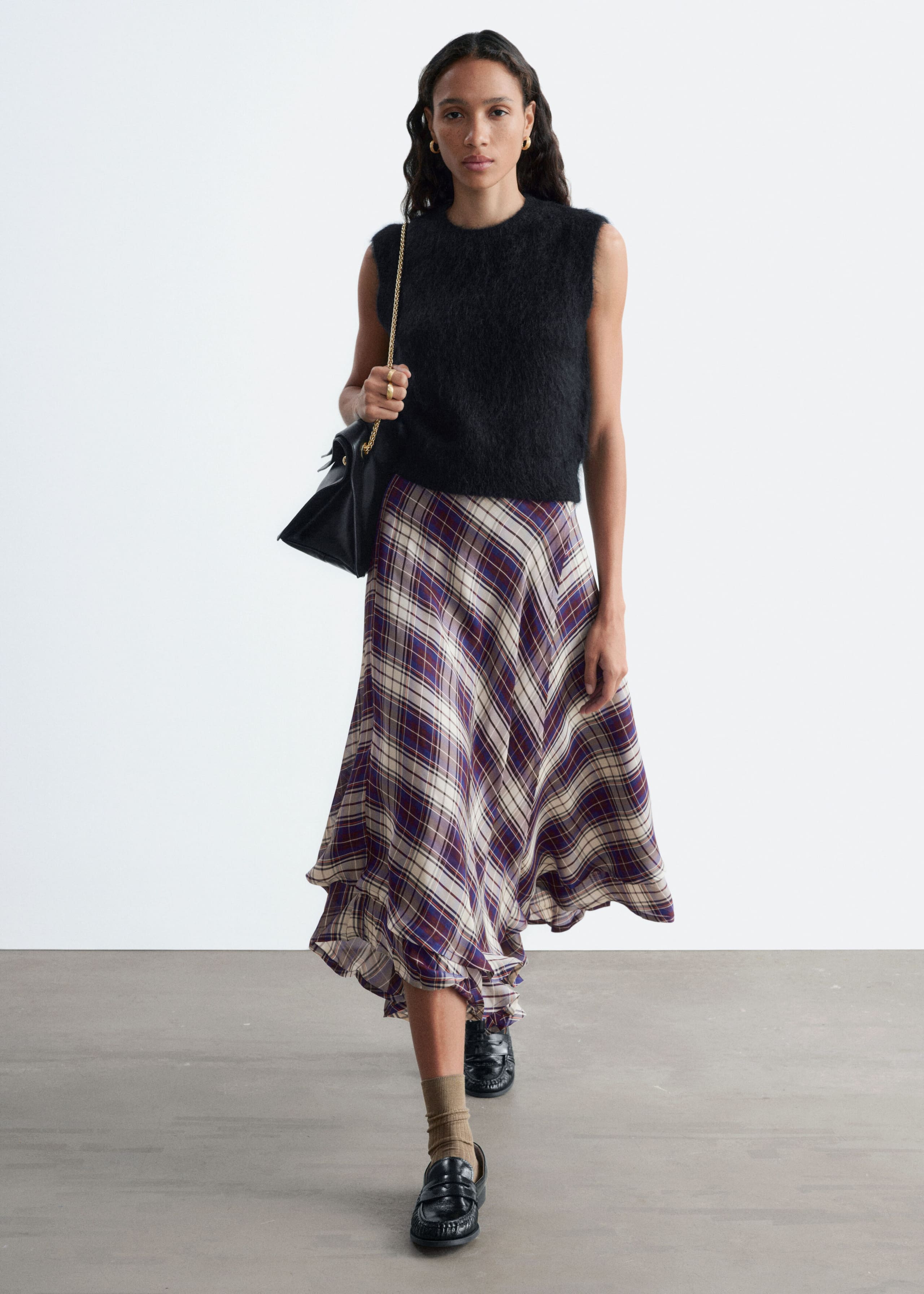 Knitted Mohair-Blend Vest - Black - Still Life