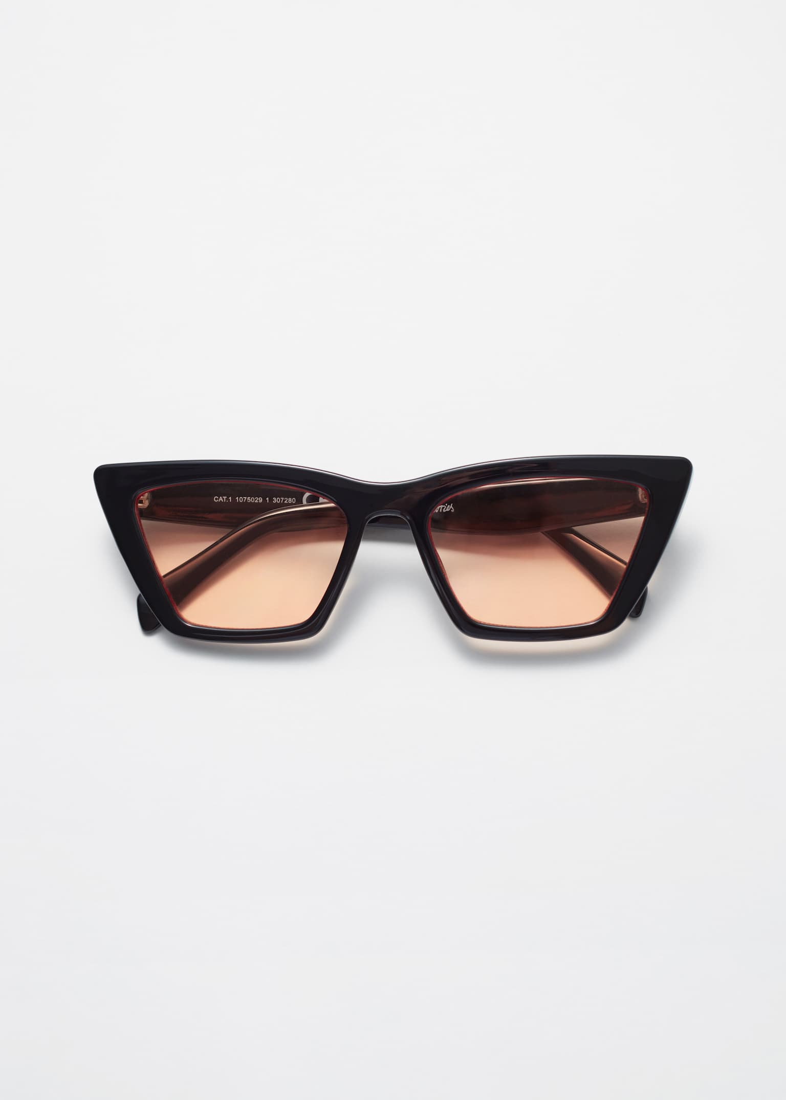 Angular Cat Eye Sunglasses - Black/Light Orange/Brown/Black/Tortoise/Green - 2