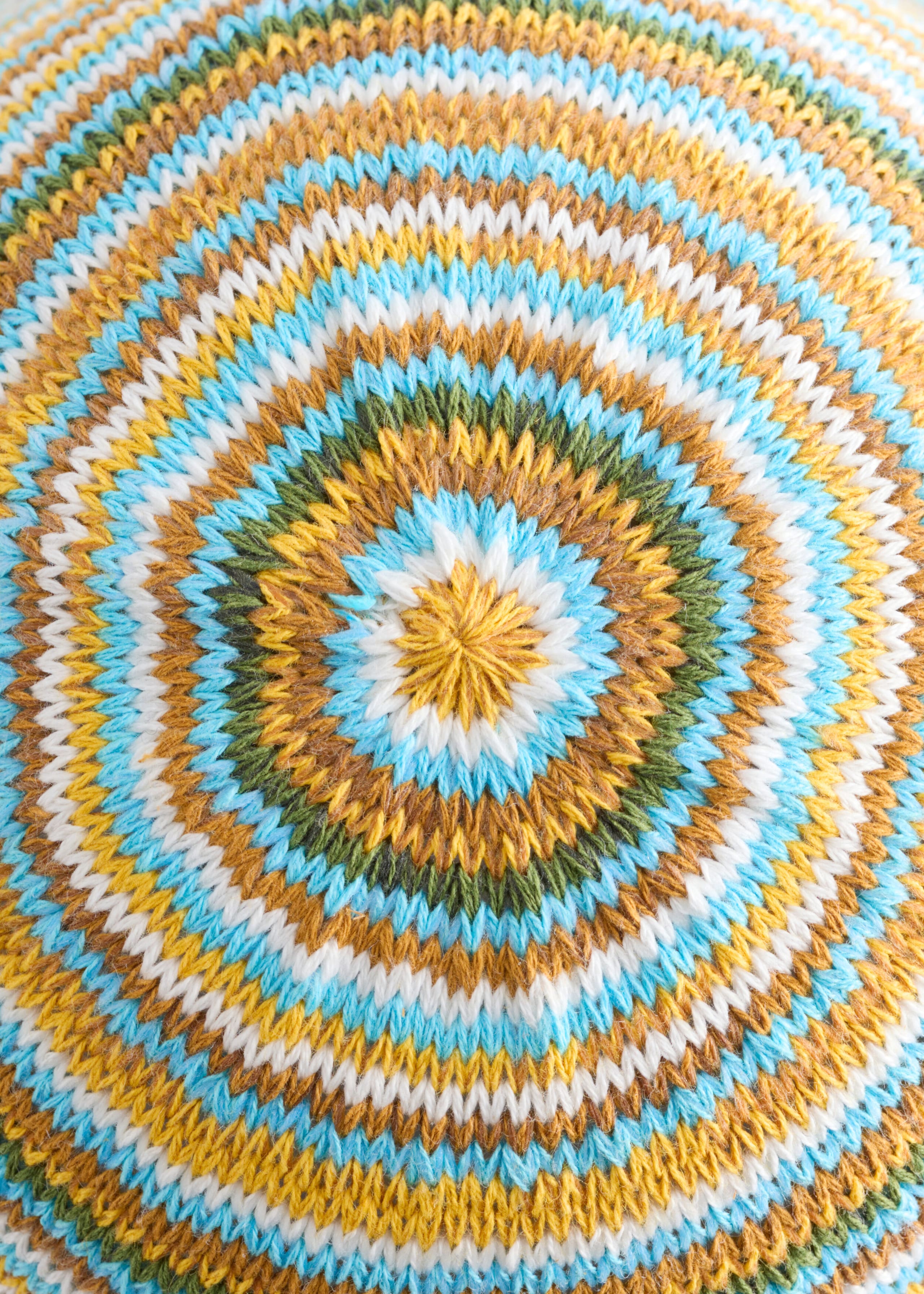 Crochet Bucket Hat - Yellow/Multi Colour - Still Life