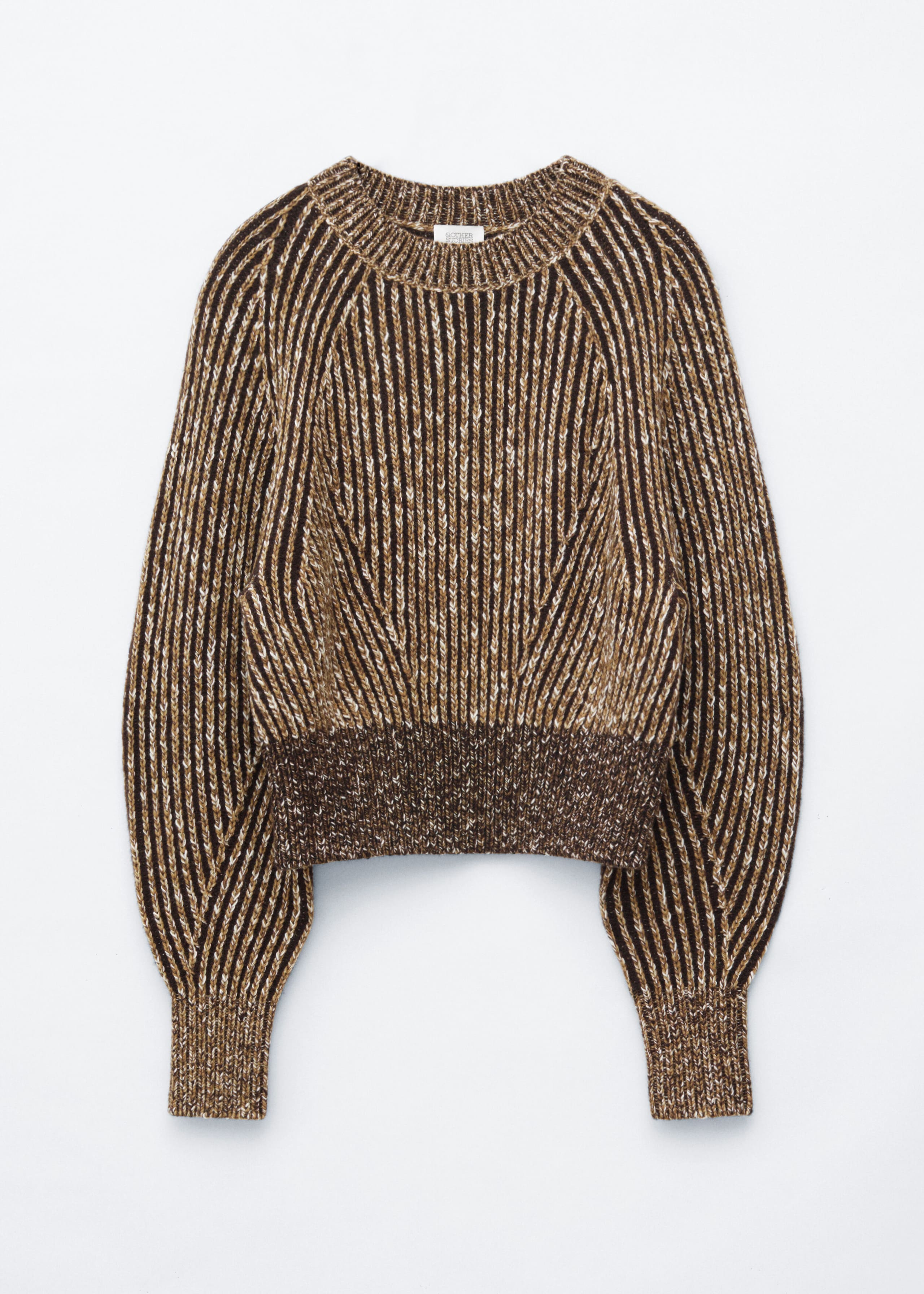 Wool-Cotton Jumper - Brown Melange - Still Life