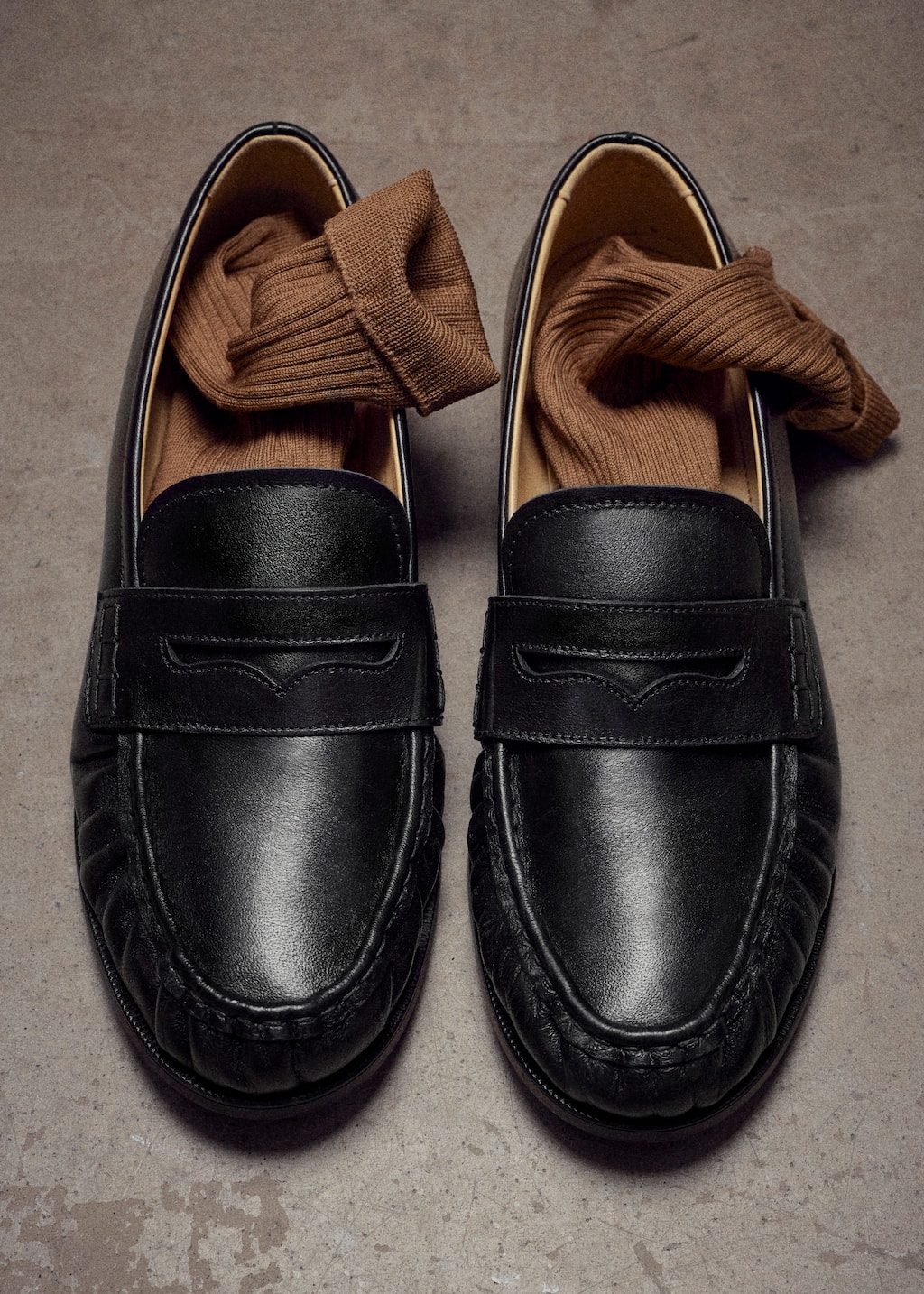 Image of Loafers i läder