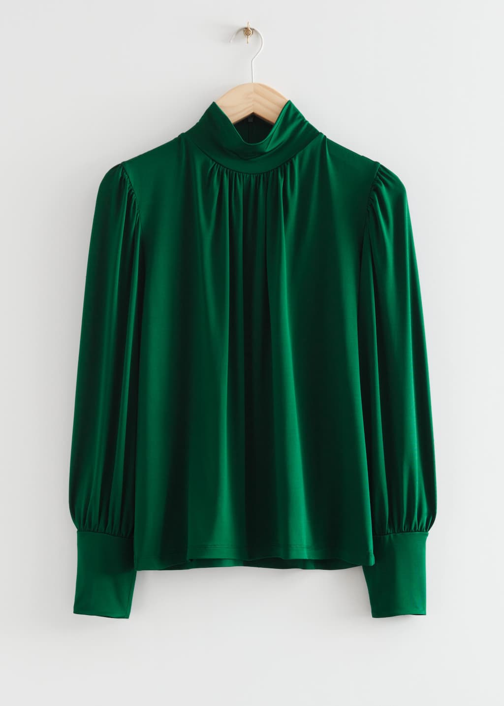 Mock Neck Blouse - Black - Still Life
