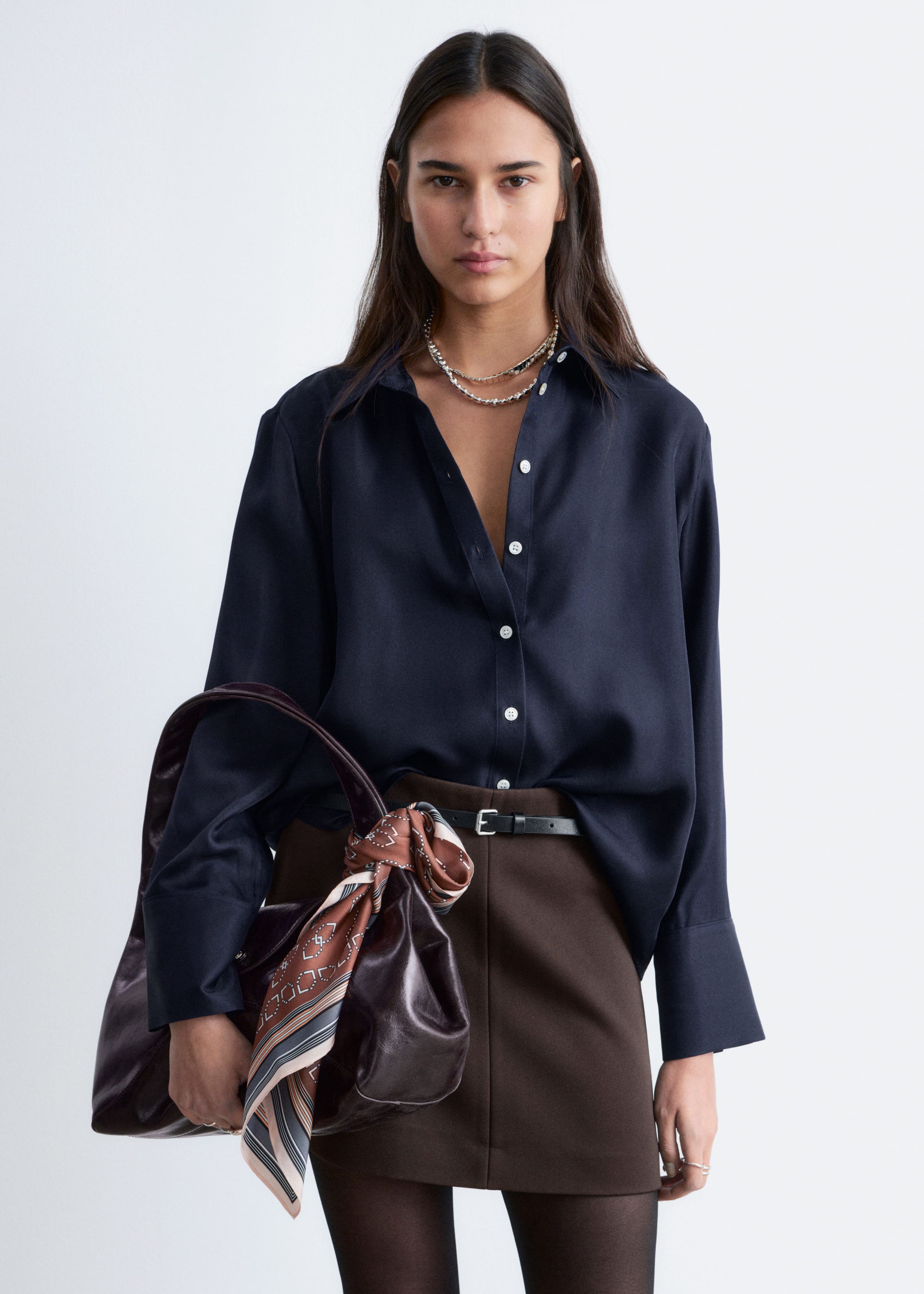 Image of Relaxed Silk Shirt