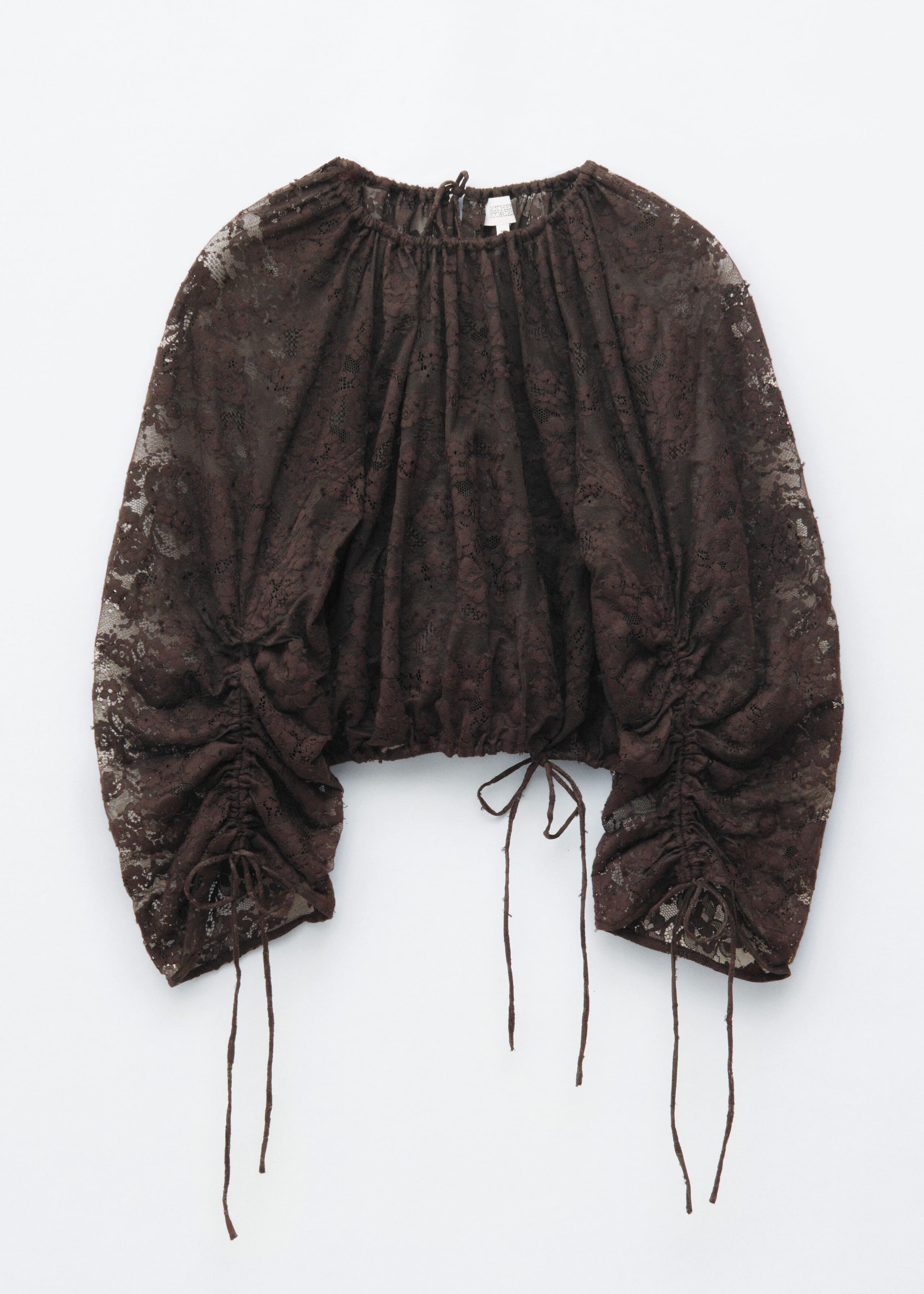 Image of Geraffte Bluse aus Spitze