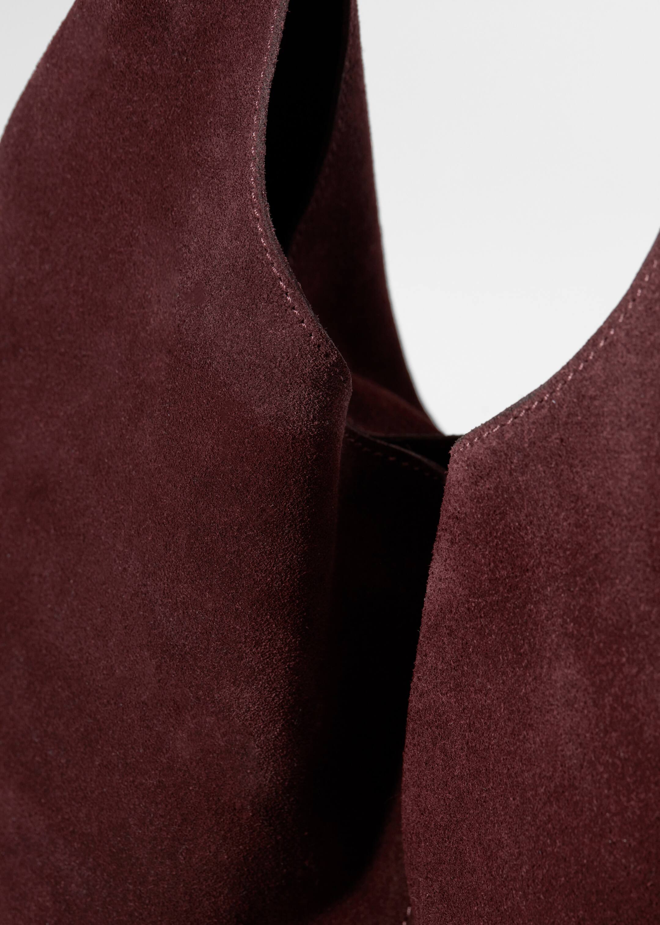 Agrandir l'image: Grand sac cabas en daim - Daim bordeaux - FEMME | H&M BE 5