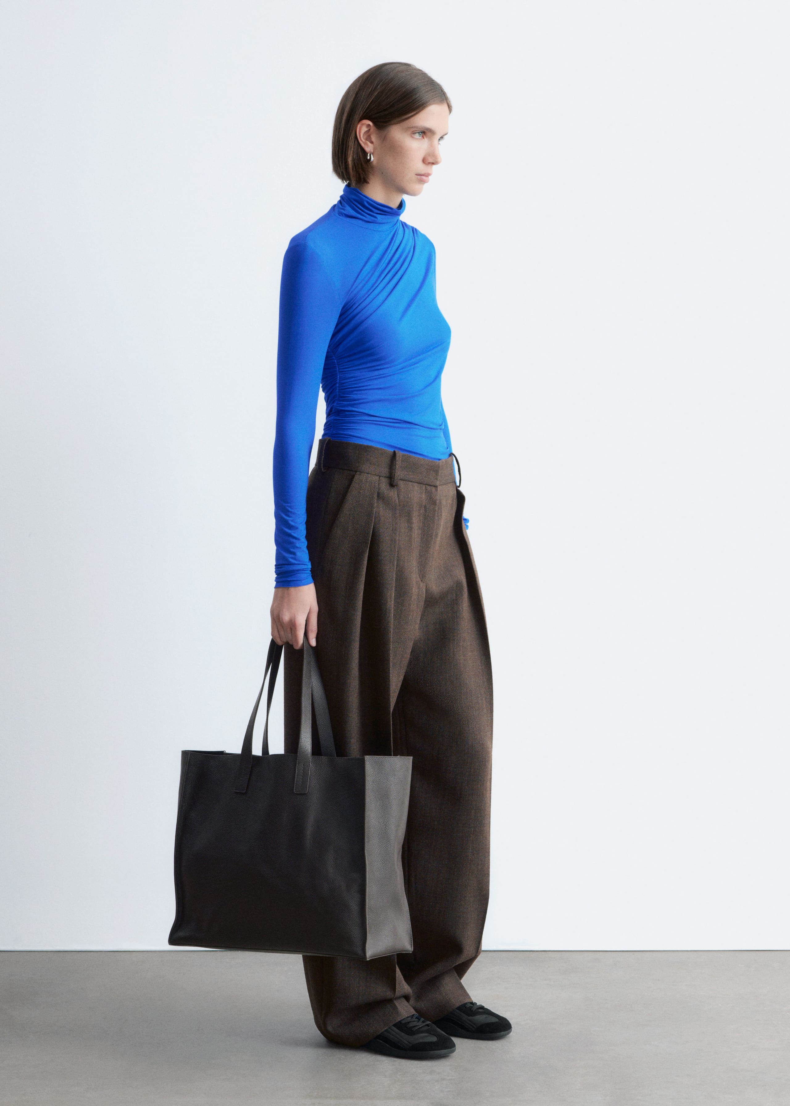 Image of Draped Turtleneck Top