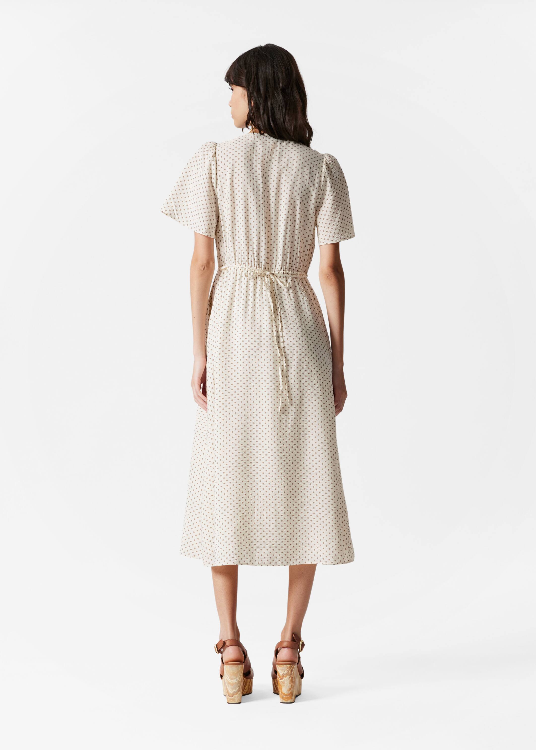 Se større billede: Midikjole med sommerfugleærmer - Hvid print - DAME | H&M DK 4