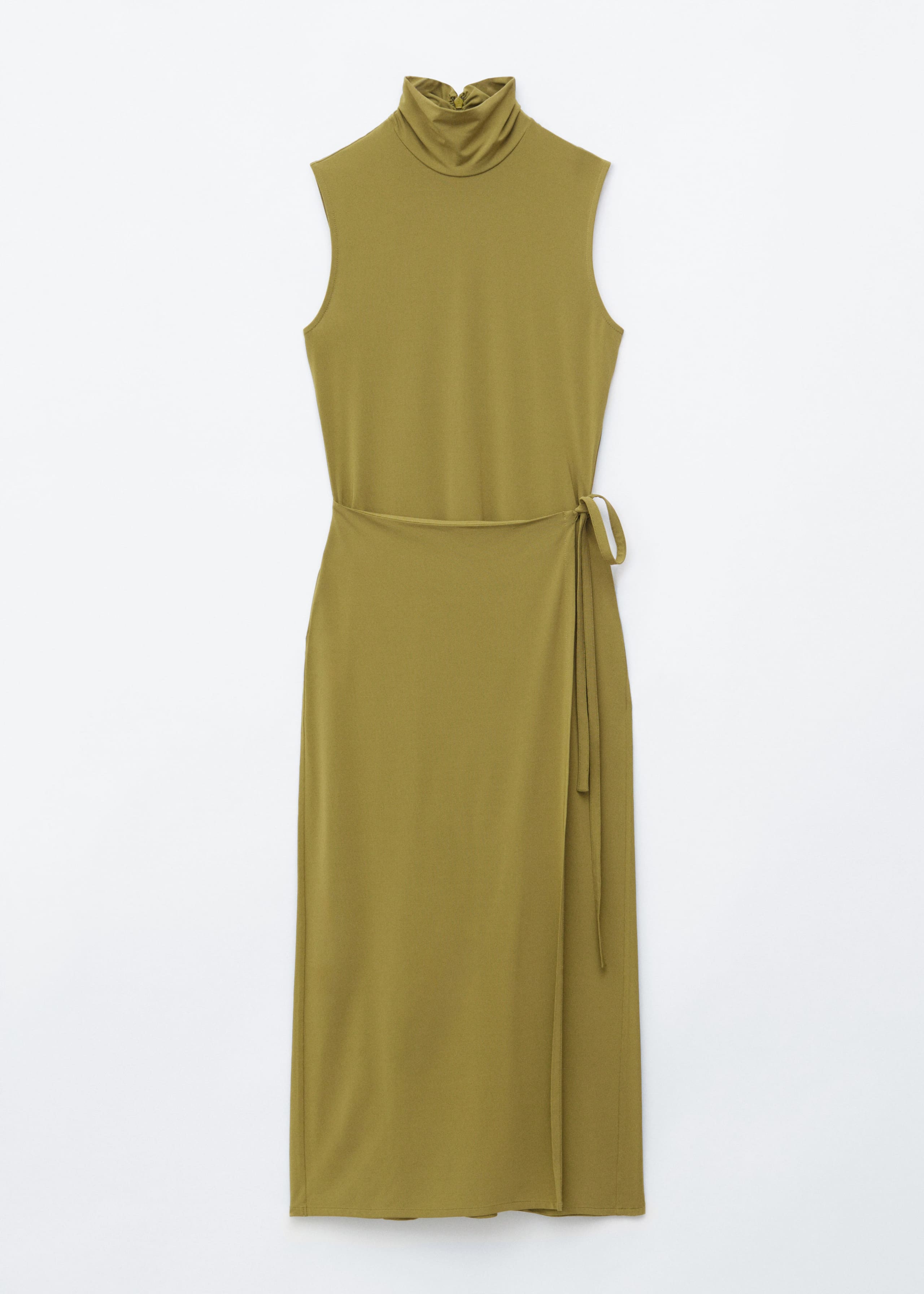 Sleeveless Turtleneck Midi Dress - Chartreuse - Still Life