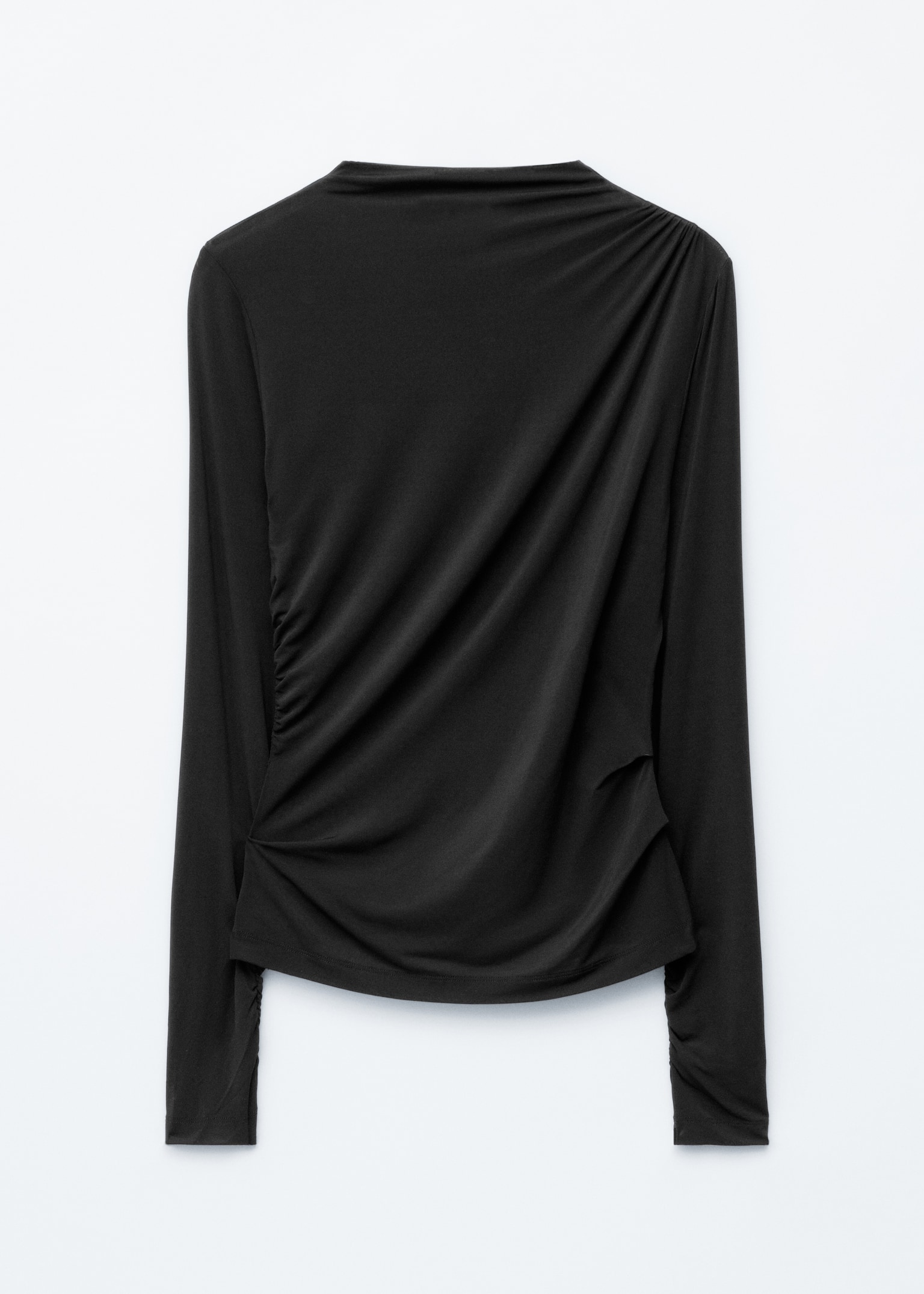 Top drapeado - Negro - 3