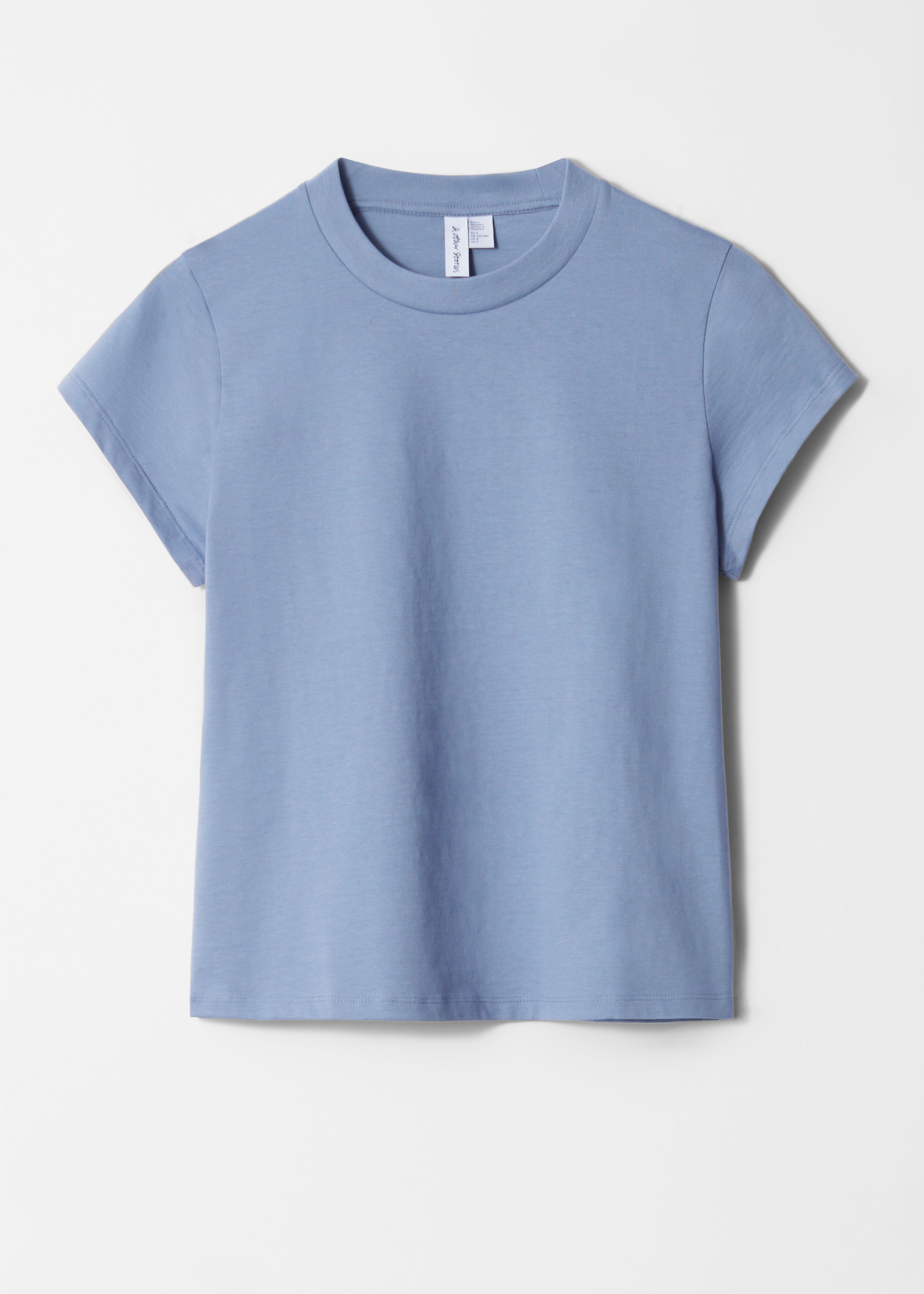 T-shirt z okrągłym dekoltem - Przydymiony niebieski