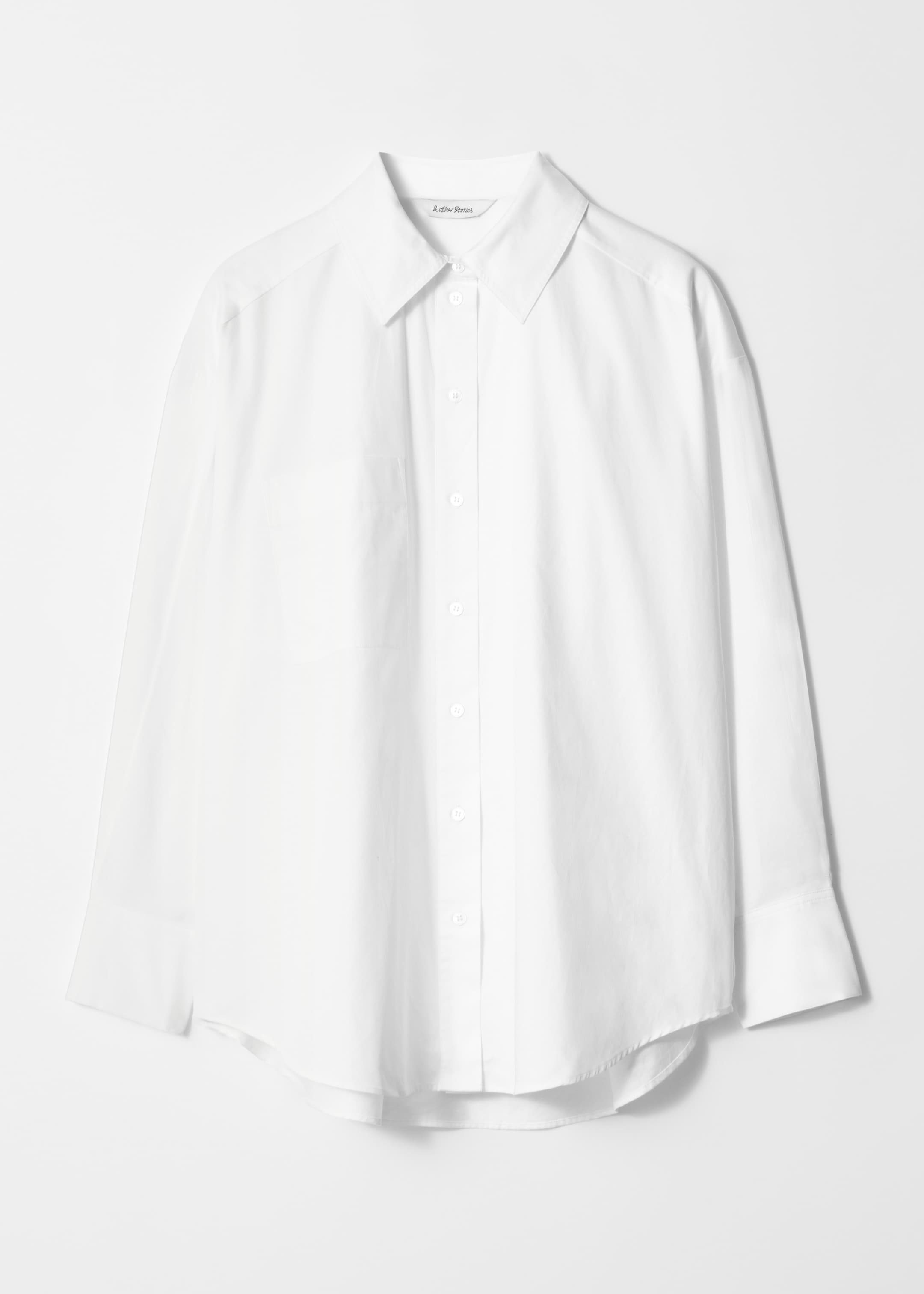 Visa större bild: Oversized skjorta - Vit - DAM | H&M SE 1