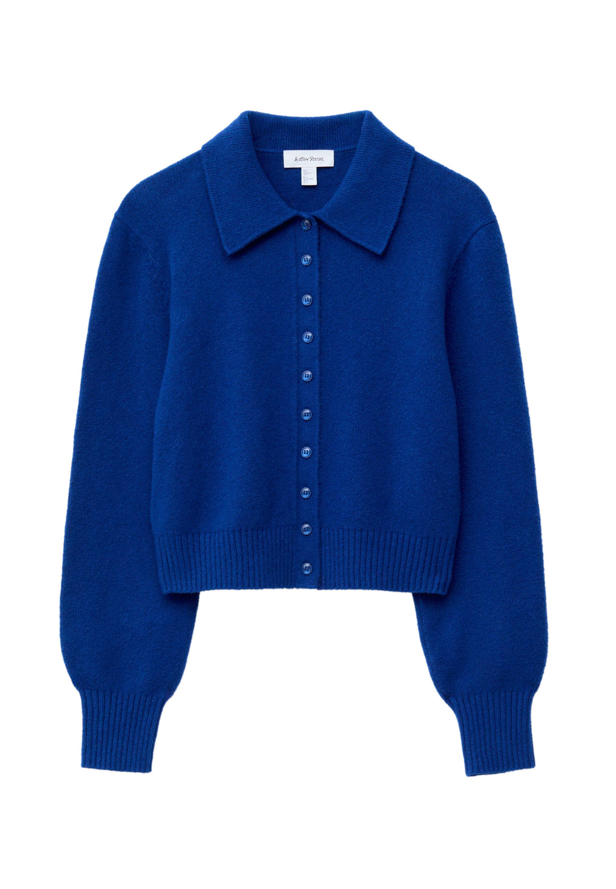 Größeres Bild anzeigen: Strickjacke mit Kragen - Leuchtendes Blau - Ladies | H&M AT 10