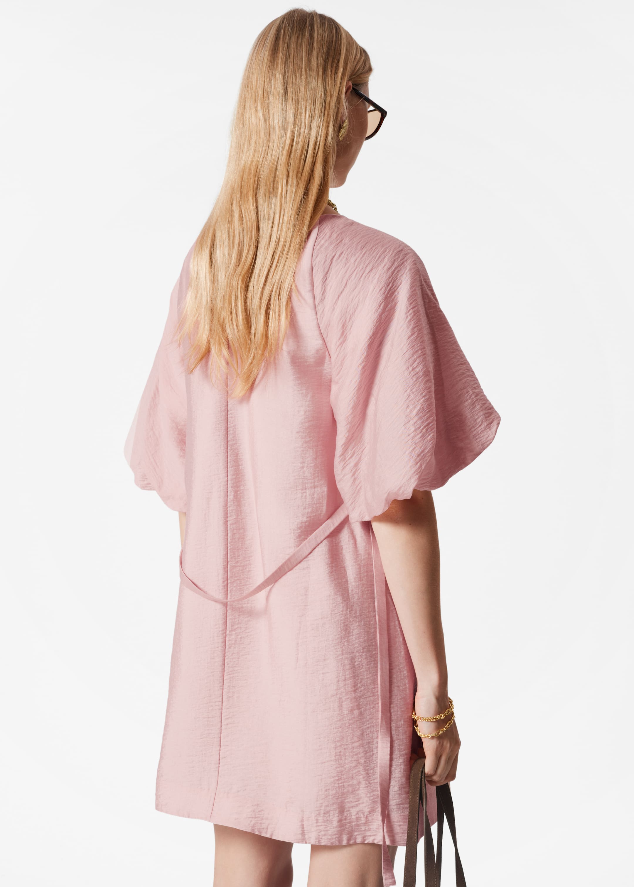 Visualizza immagine più grande: Mini abito con maniche a sbuffo - Rosa chiaro - DONNA | H&M IT 3