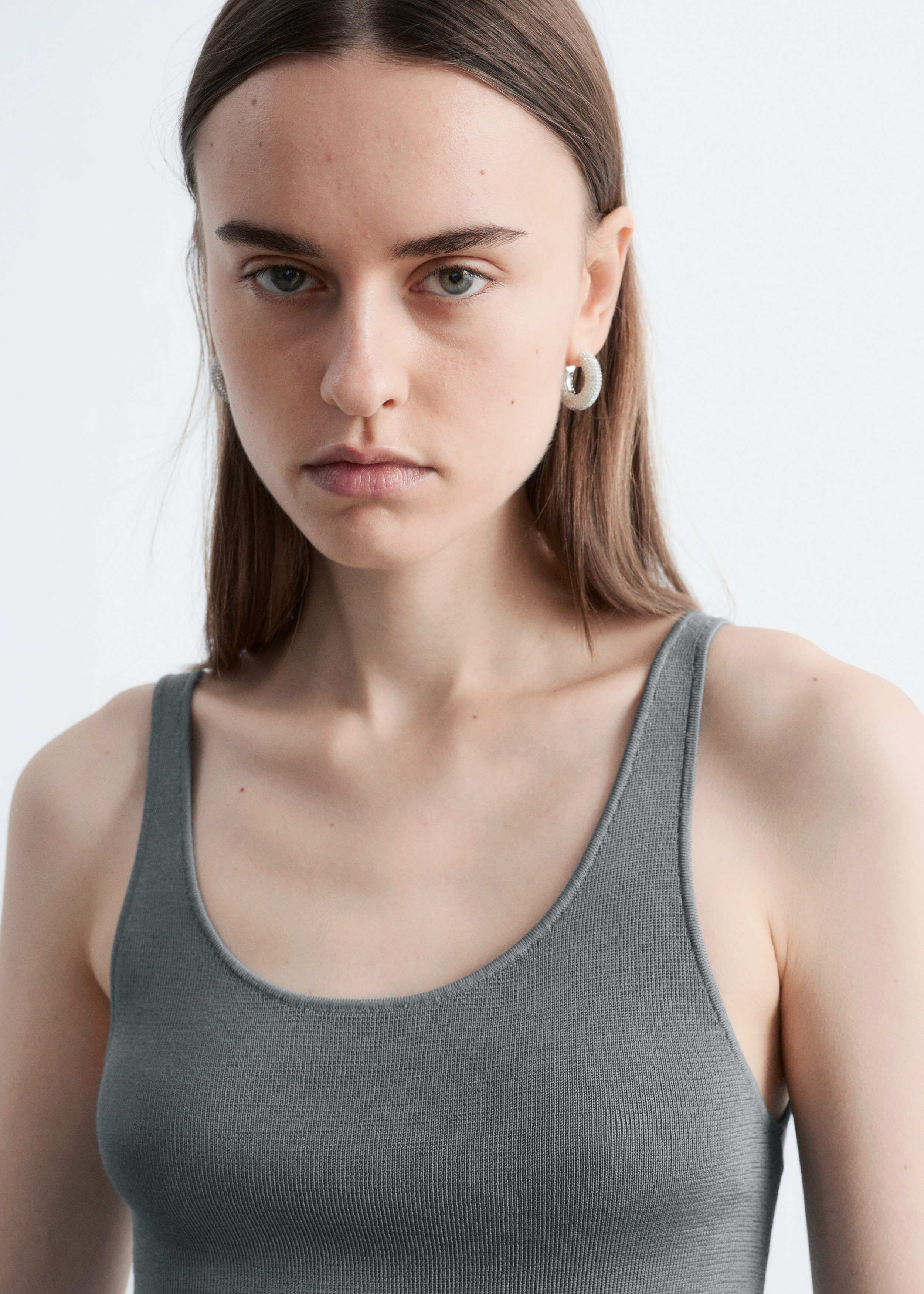 Scoop-Neck Tank Top - Dark Grey - & Other Stories US