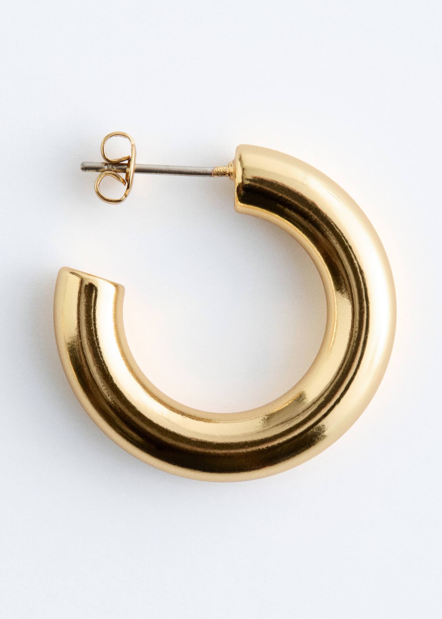 Chunky Hoop Earrings Set - Gold/Silver - 4