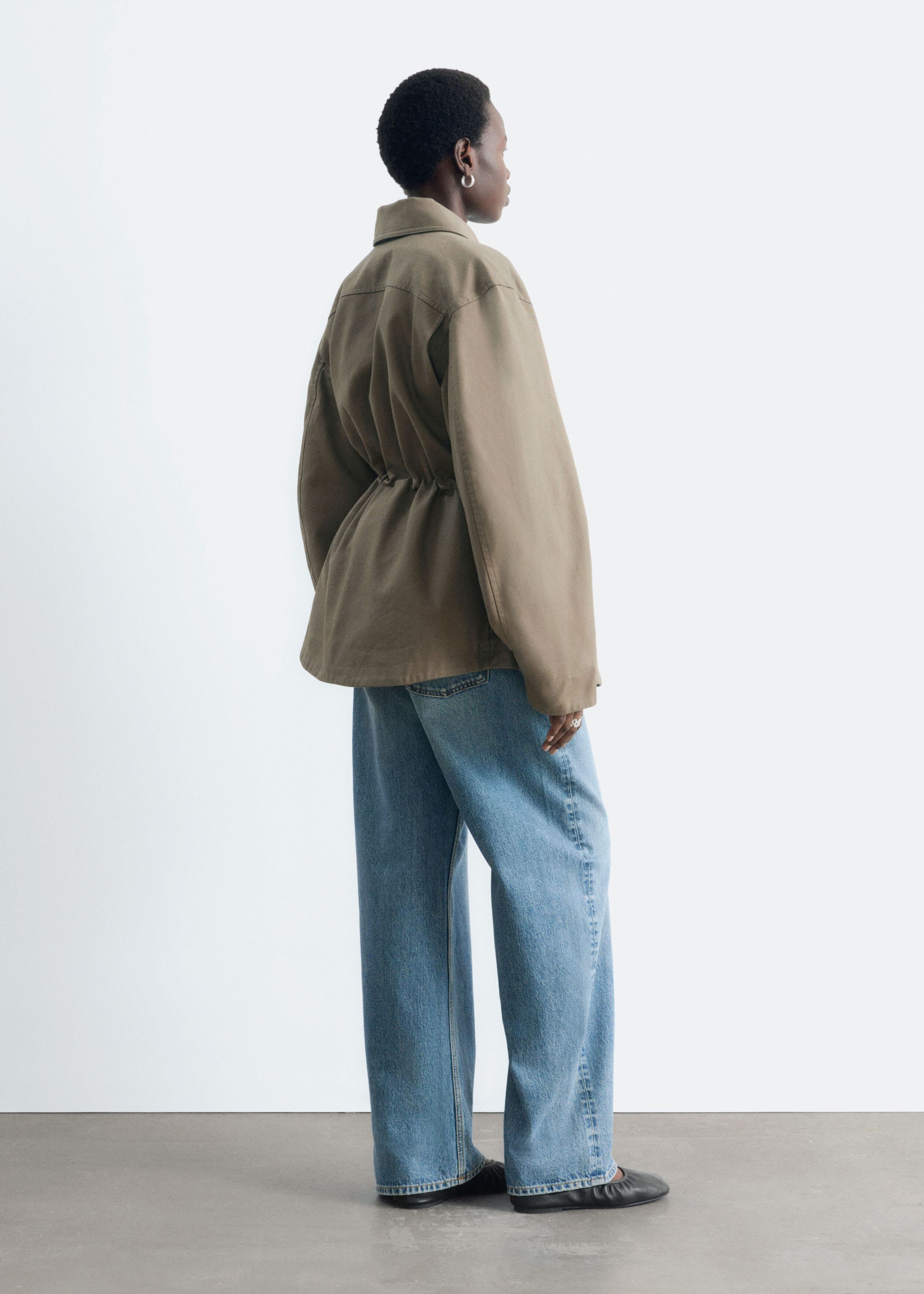 Oversized Drawstring Utility Jacket - Khaki Green - Still Life