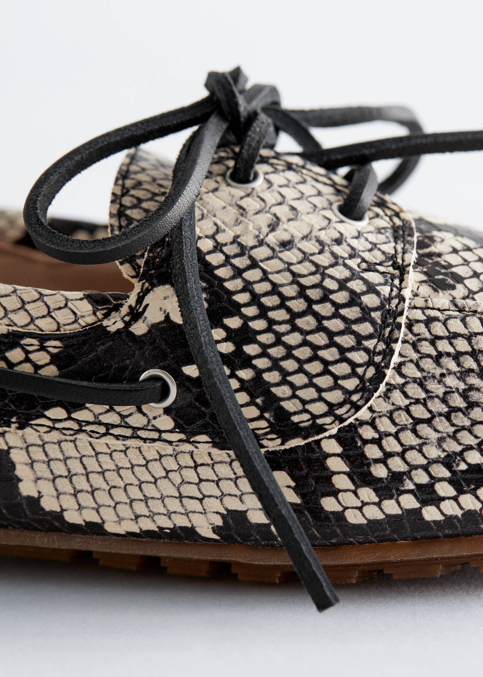 Sejlersko i læder - Lys beige slange - 5