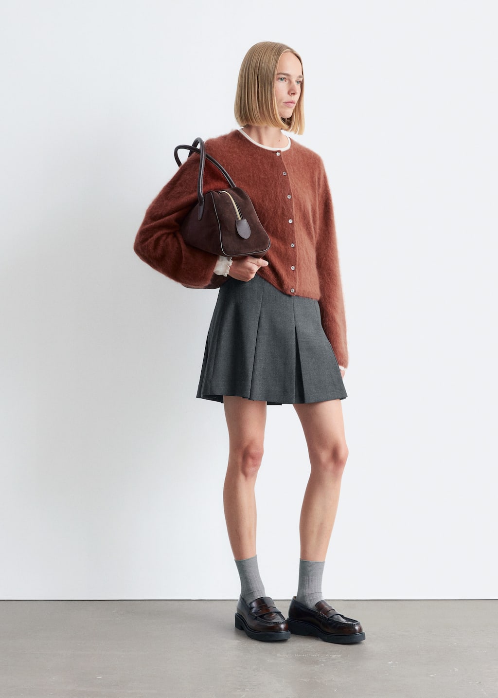Image of Knitted Cashmere Cardigan