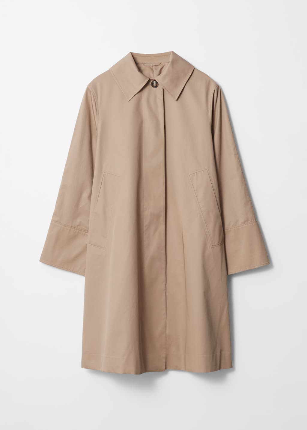 Collared Car Coat - Beige - Still Life