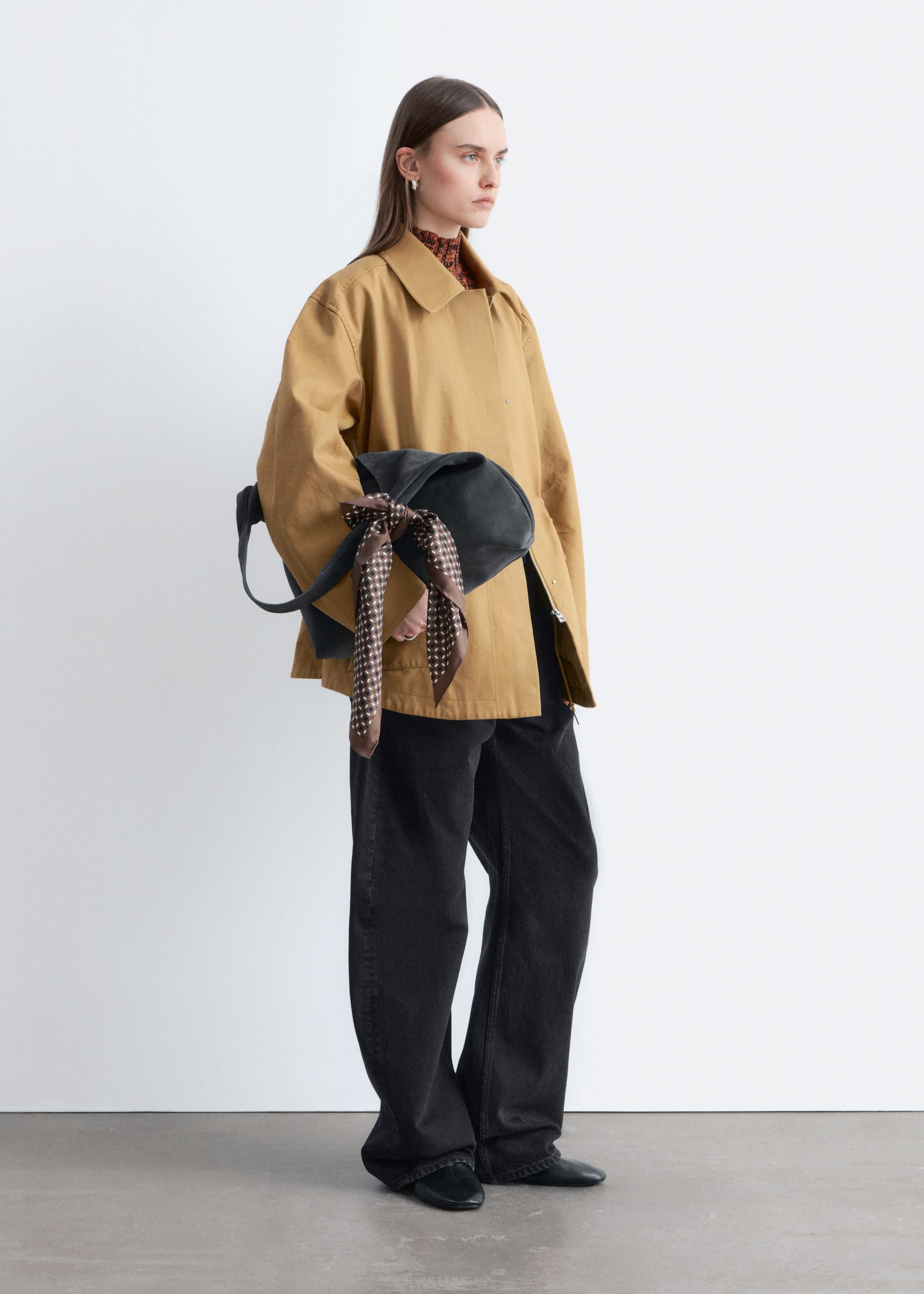 Image of Oversized Drawstring Utility Jacket