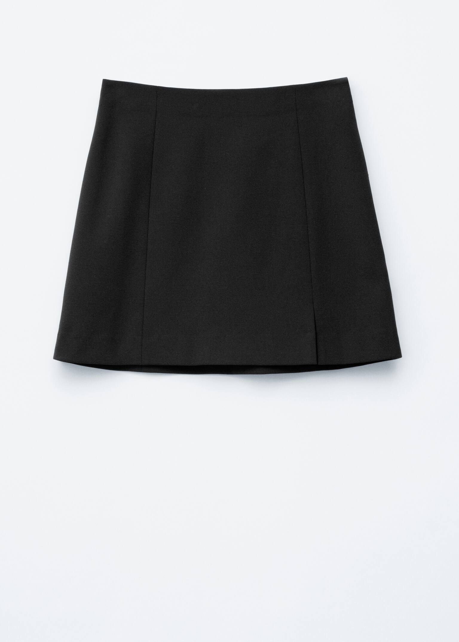 High-Waist Mini Skirt - Black/Dark Red/Brown - 2